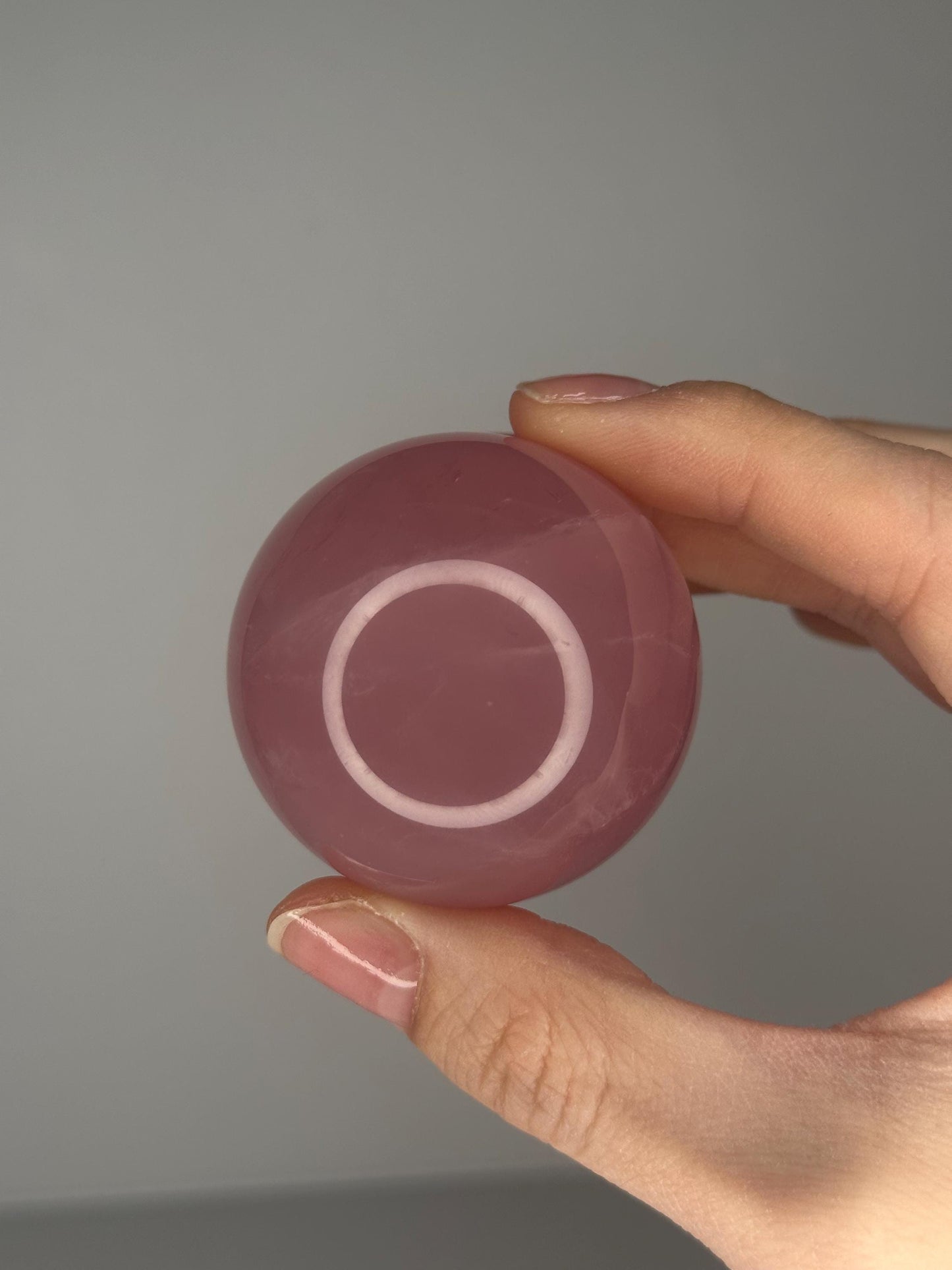 Rose Quartz Sphere – Polished Pink Crystal Orb of Love, Gentle Heart Chakra Stone, Decor, Meditation, or Gift Display