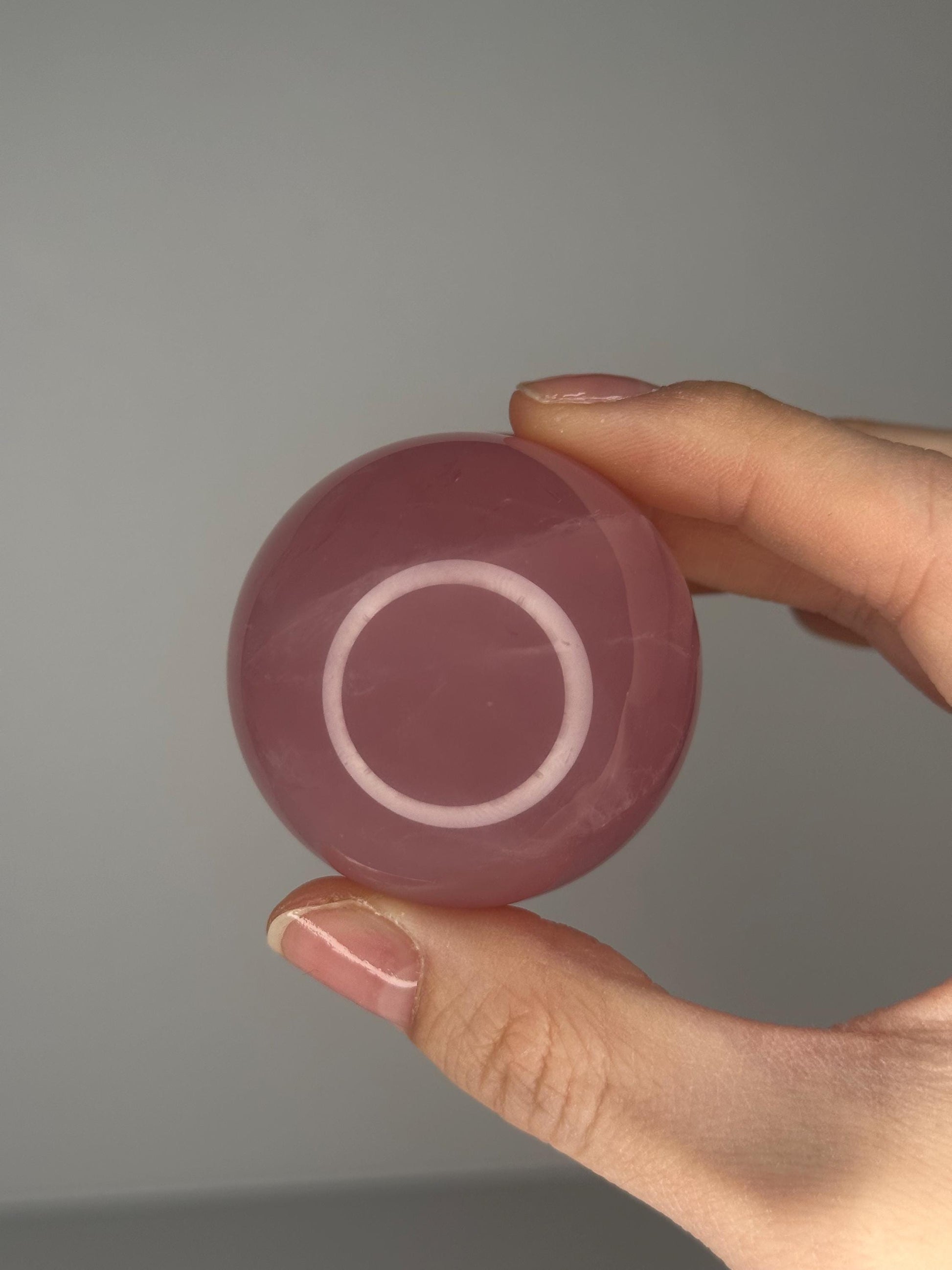 Rose Quartz Sphere – Polished Pink Crystal Orb of Love, Gentle Heart Chakra Stone, Decor, Meditation, or Gift Display