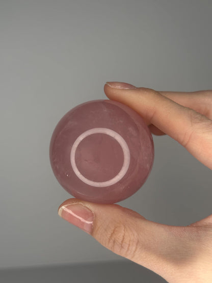 Rose Quartz Sphere – Polished Pink Crystal Orb of Love, Gentle Heart Chakra Stone, Decor, Meditation, or Gift Display