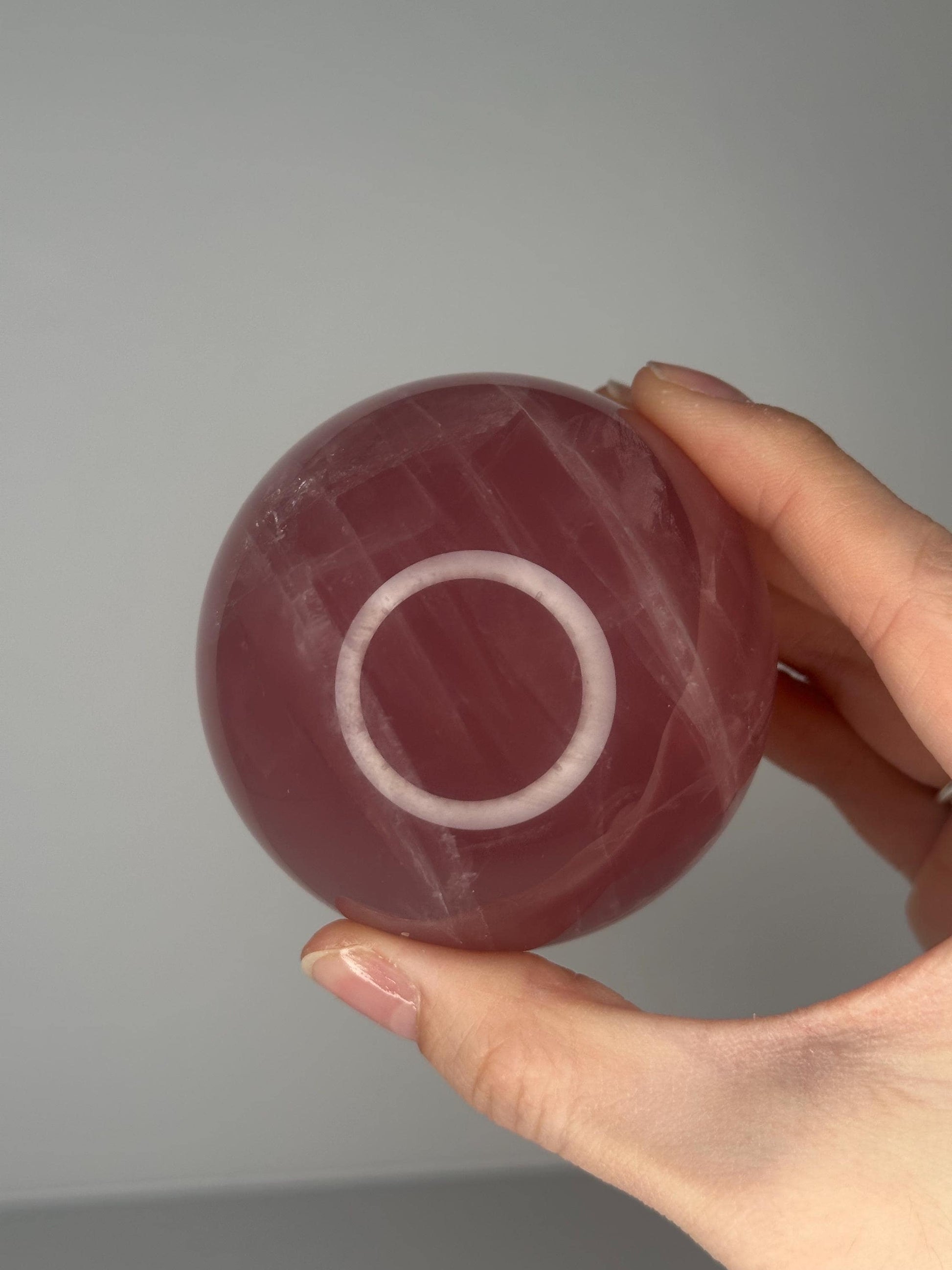 Rose Quartz Sphere – Polished Pink Crystal Orb of Love, Gentle Heart Chakra Stone, Decor, Meditation, or Gift Display