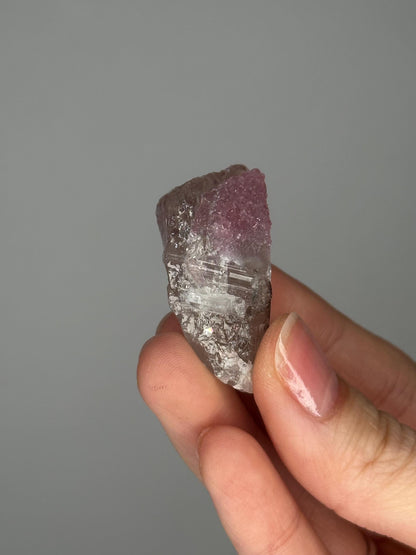 Crystallized Rose Quartz on Quartz from Pakistan | Natural Pink Quartz Cluster Specimen | Collector Mineral Display Piece