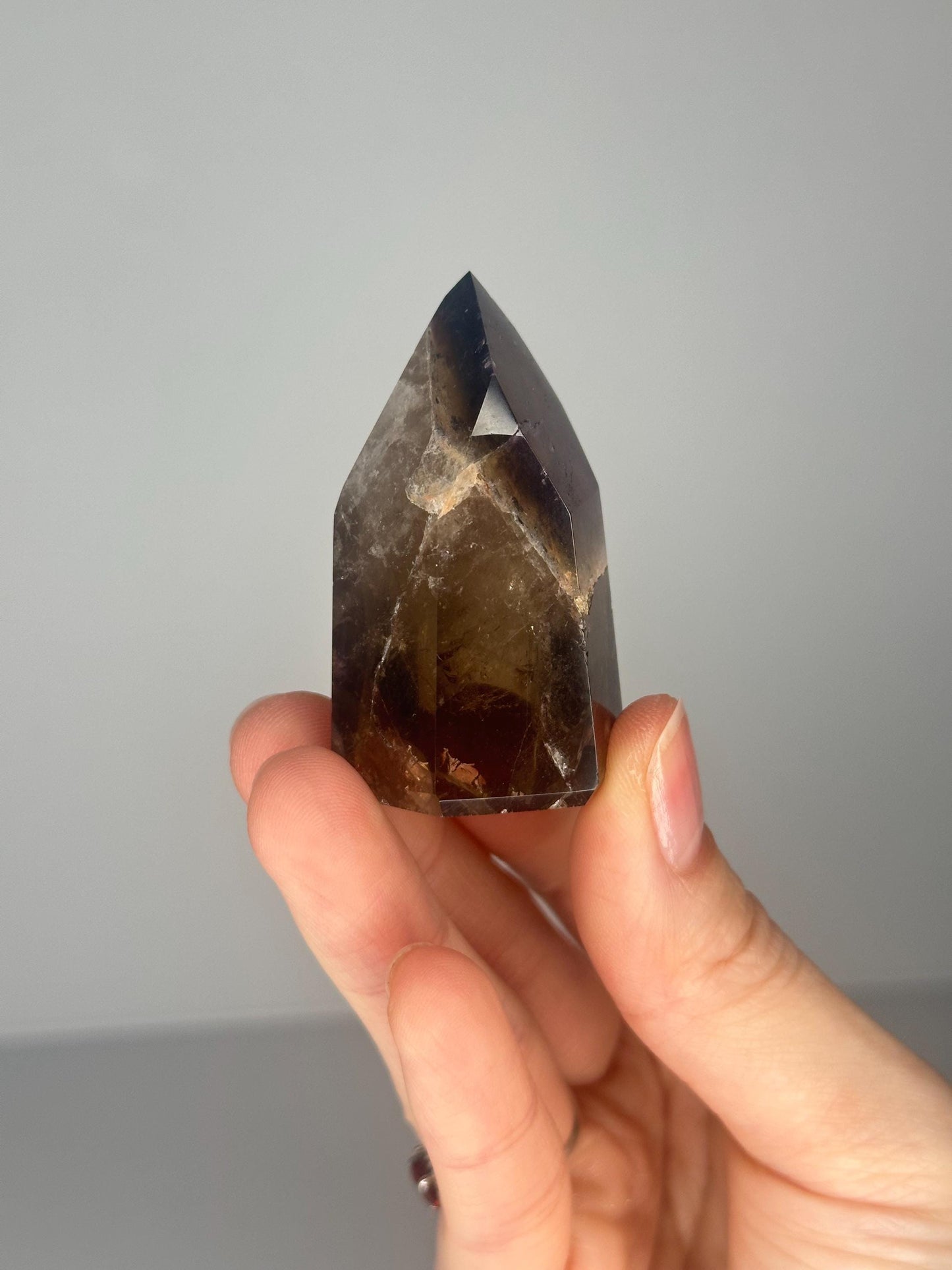 Dream Coat Citrine Tower | Natural Golden Quartz Crystal Point | Smoky Honey Citrine for Abundance, Manifestation & Decor