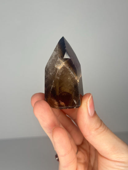 Dream Coat Citrine Tower | Natural Golden Quartz Crystal Point | Smoky Honey Citrine for Abundance, Manifestation & Decor