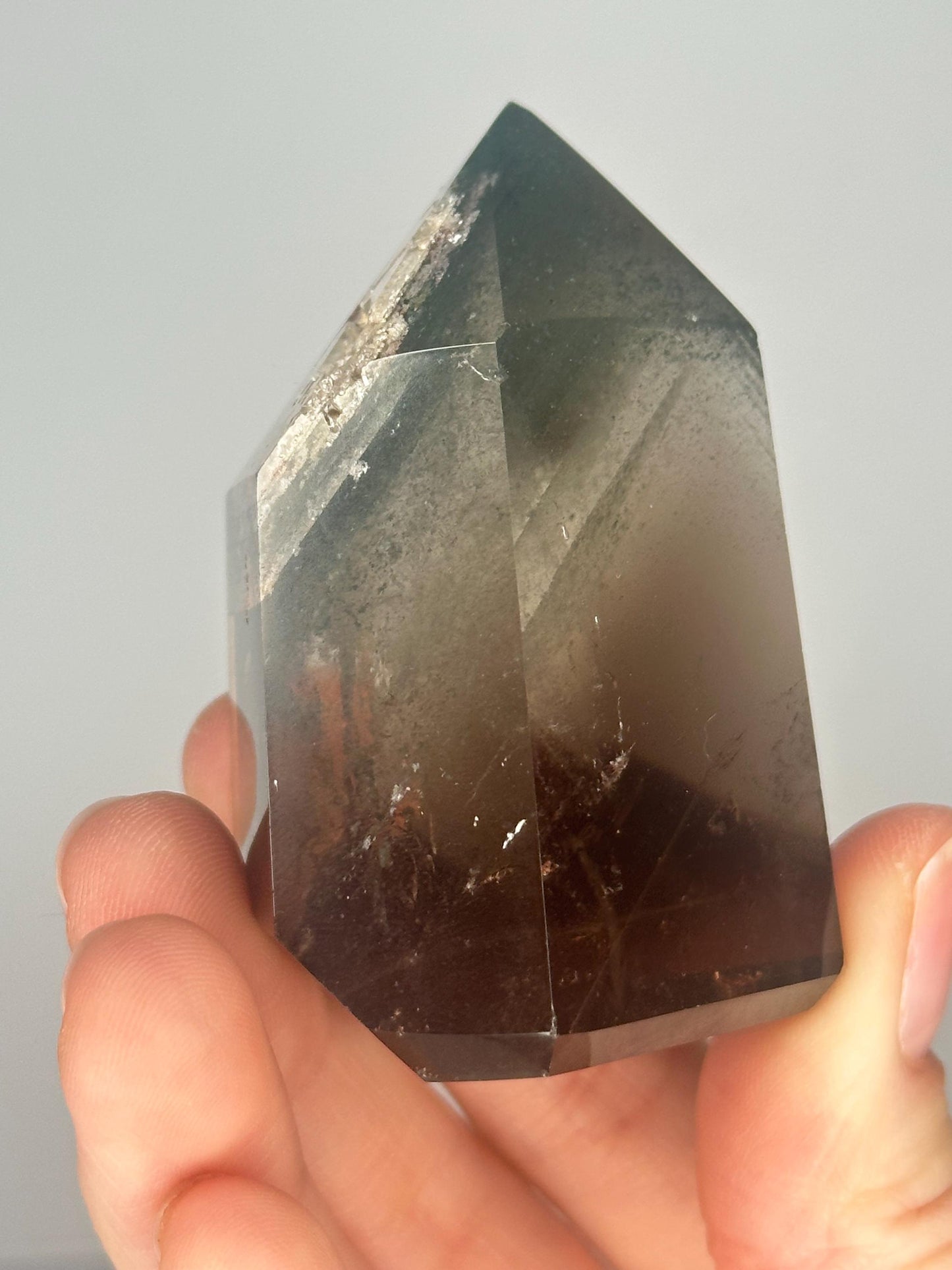 Smoky Quartz with Chlorite Phantoms | Natural Phantom Quartz Crystal | Included Smokey Quartz Specimen for Collectors & Decor