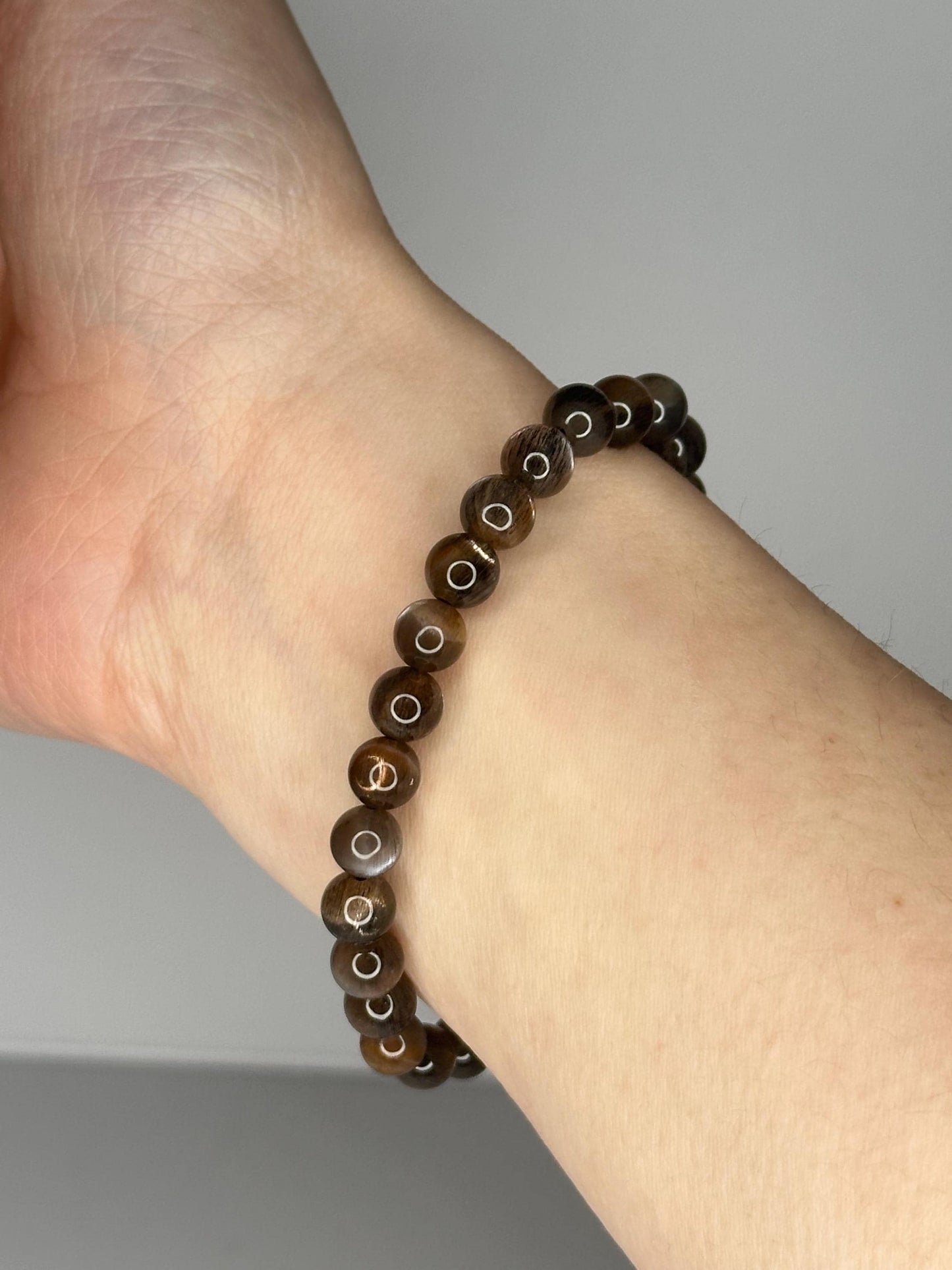 Black Sunstone Moonstone Bracelet 6.8mm | Natural Black Feldspar Beaded Bracelet | Flashy Gemstone Jewelry for Collectors & Everyday Wear