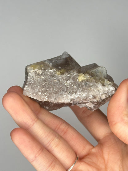 Smoky Quartz Cluster with Golden Rutile Inclusions | Sparkling Crystal for Energy Clearing, Focus, and Elevated Decor