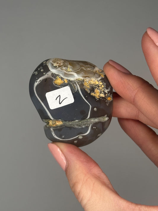 Enhydro Agate Crystal | Natural Water Bubble Agate Specimen | Unique Banded Chalcedony Mineral Gift for Collectors & Decor
