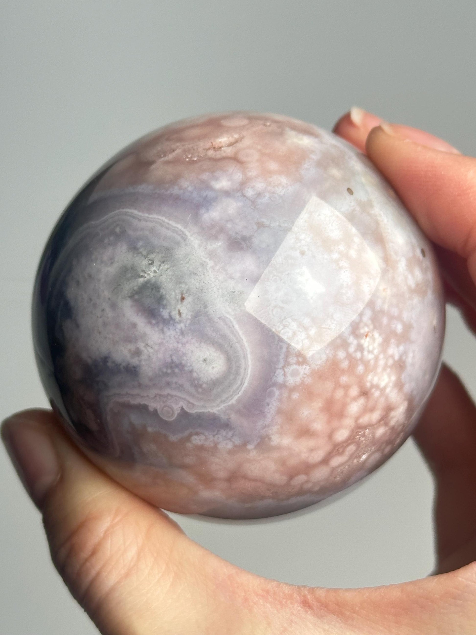 Pink & Blue Amethyst Sphere | Natural Pastel Quartz Crystal Ball | Unique Dreamy Purple Blue Crystal Decor Gift for Collectors