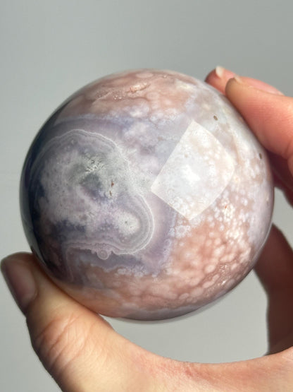 Pink & Blue Amethyst Sphere | Natural Pastel Quartz Crystal Ball | Unique Dreamy Purple Blue Crystal Decor Gift for Collectors