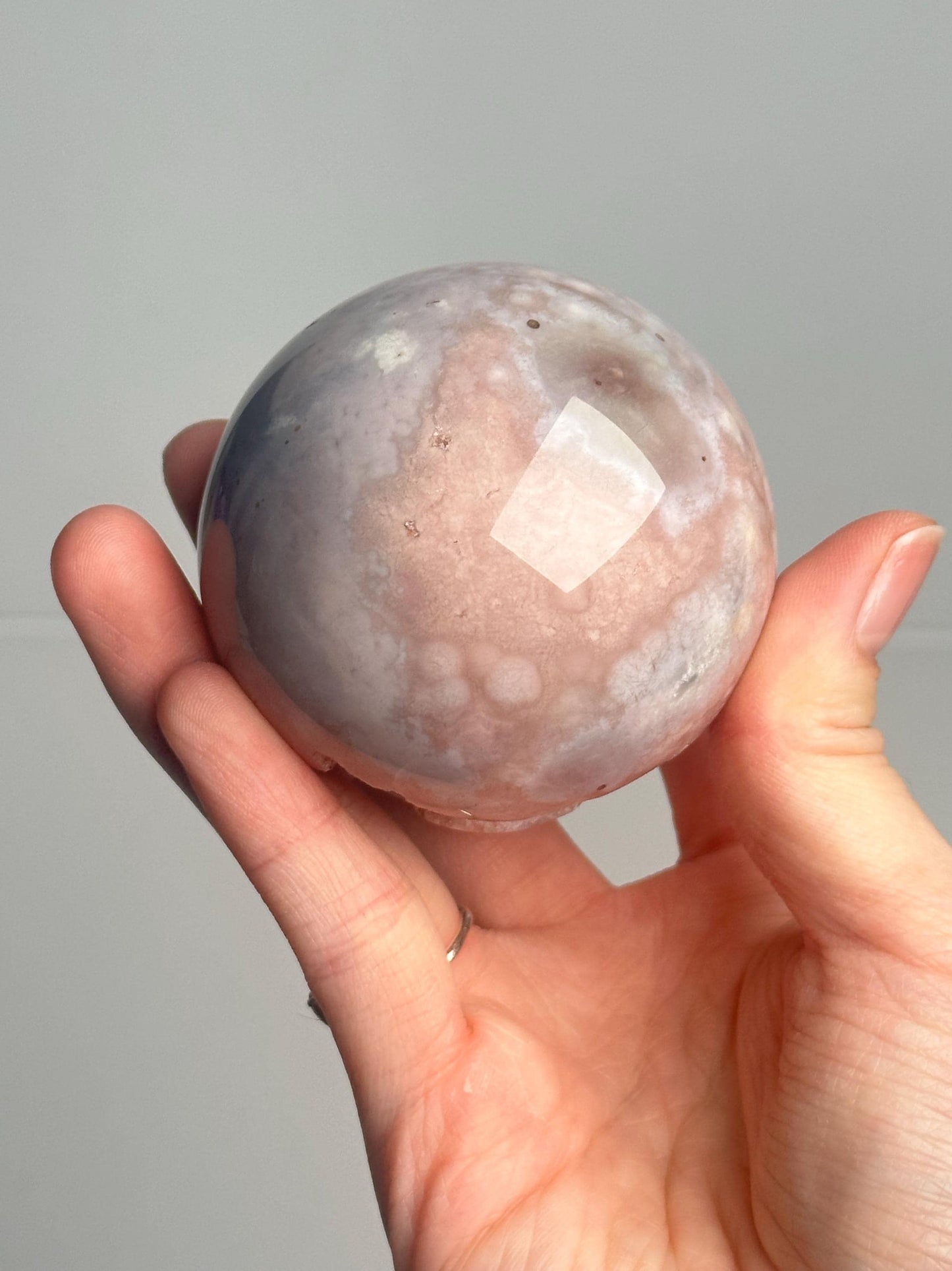 Pink & Blue Amethyst Sphere | Natural Pastel Quartz Crystal Ball | Unique Dreamy Purple Blue Crystal Decor Gift for Collectors