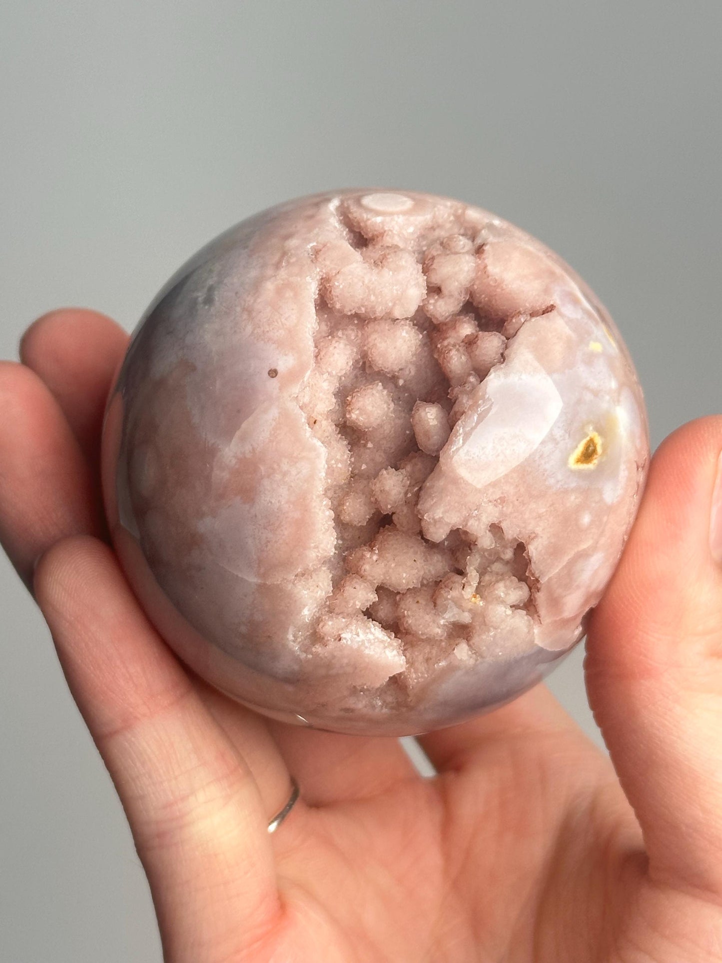 Pink & Blue Amethyst Sphere | Natural Pastel Quartz Crystal Ball | Unique Dreamy Purple Blue Crystal Decor Gift for Collectors