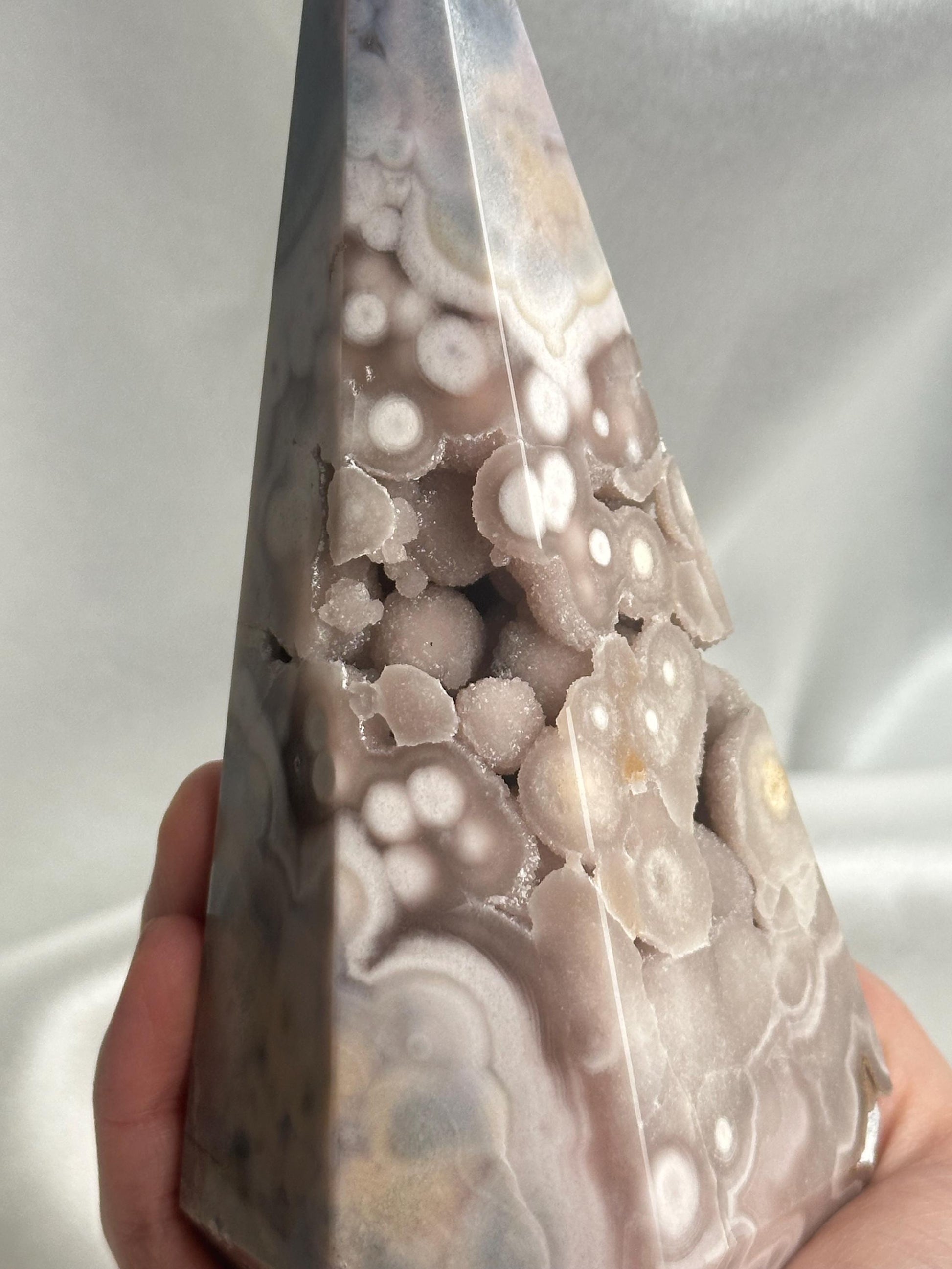 Pink Amethyst Botryoidal Druzy Tent Tower | Natural Sparkling Crystal Point | Unique Pink Quartz Decor Gift for Collectors