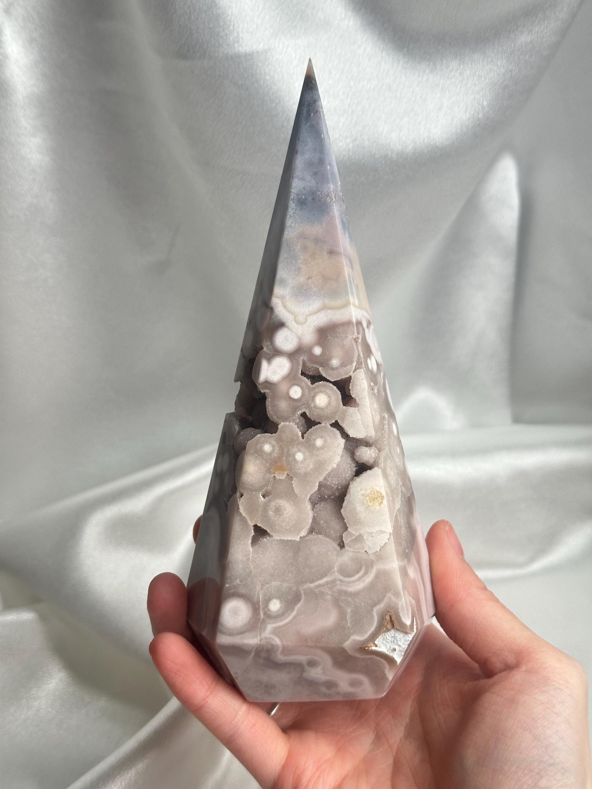 Pink Amethyst Botryoidal Druzy Tent Tower | Natural Sparkling Crystal Point | Unique Pink Quartz Decor Gift for Collectors