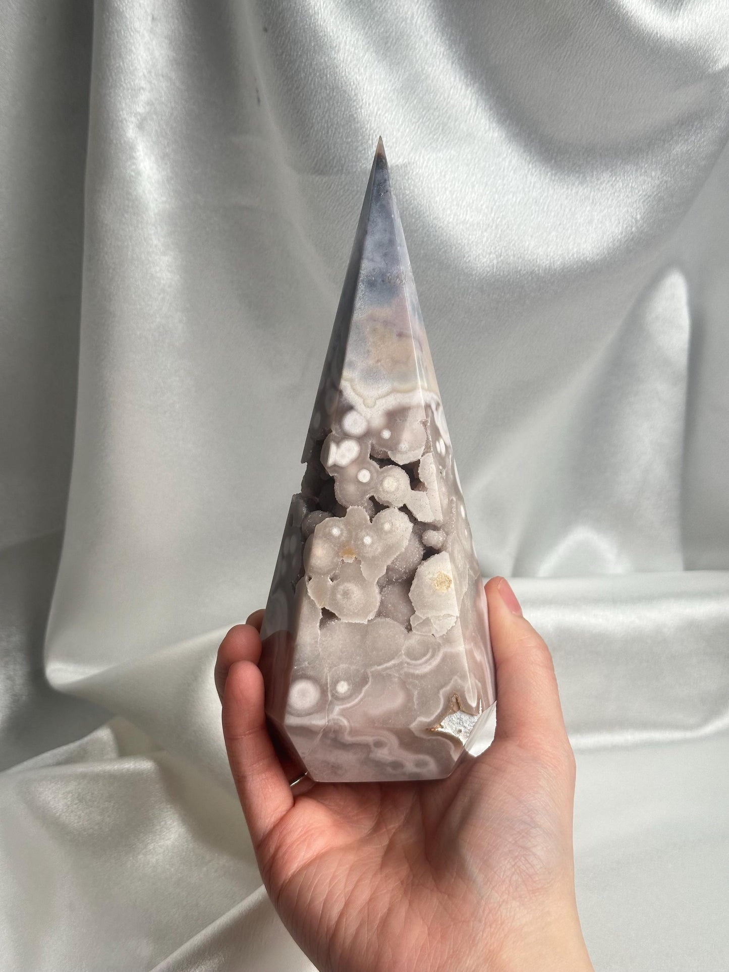 Pink Amethyst Botryoidal Druzy Tent Tower | Natural Sparkling Crystal Point | Unique Pink Quartz Decor Gift for Collectors