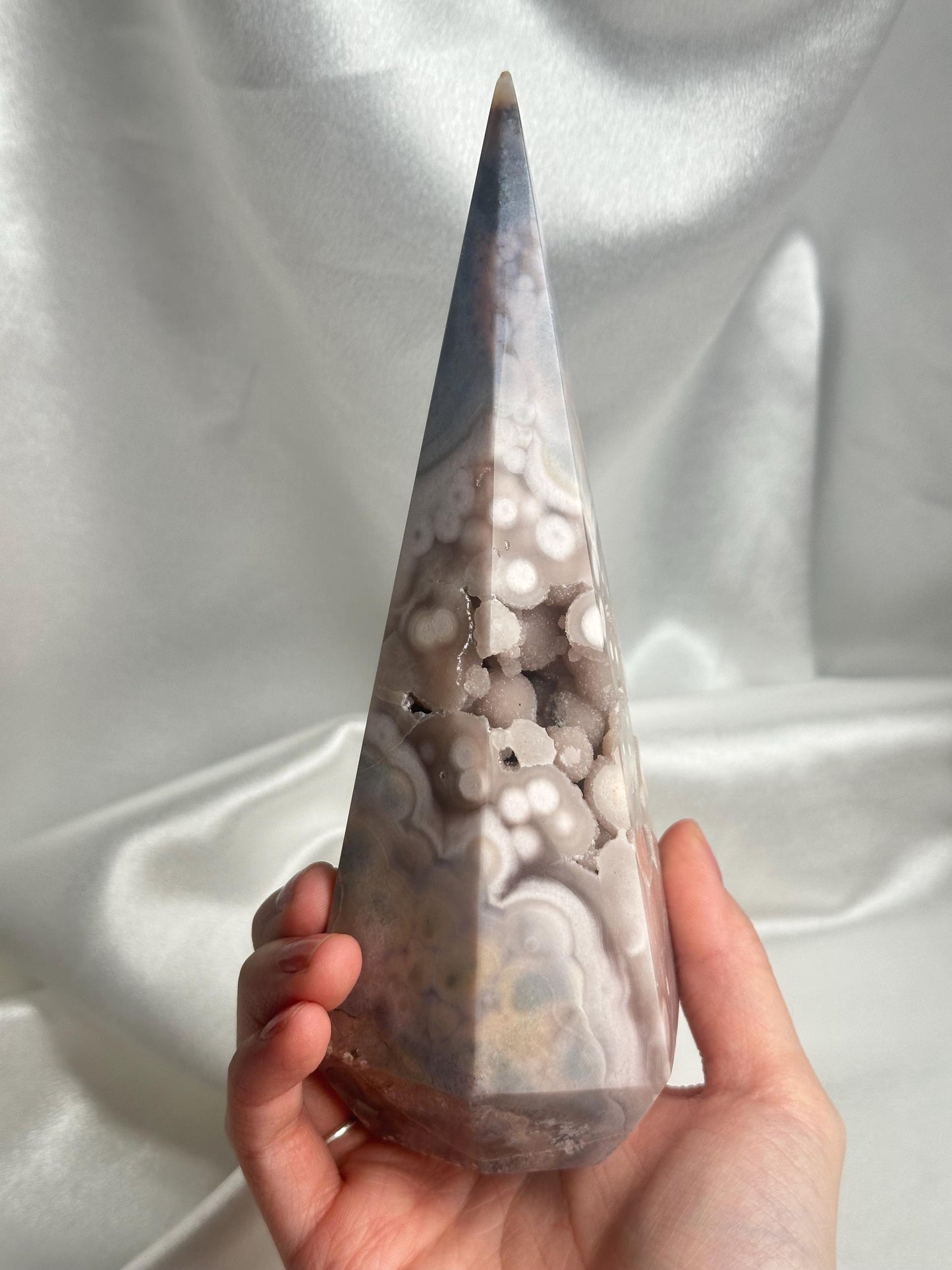 Pink Amethyst Botryoidal Druzy Tent Tower | Natural Sparkling Crystal Point | Unique Pink Quartz Decor Gift for Collectors