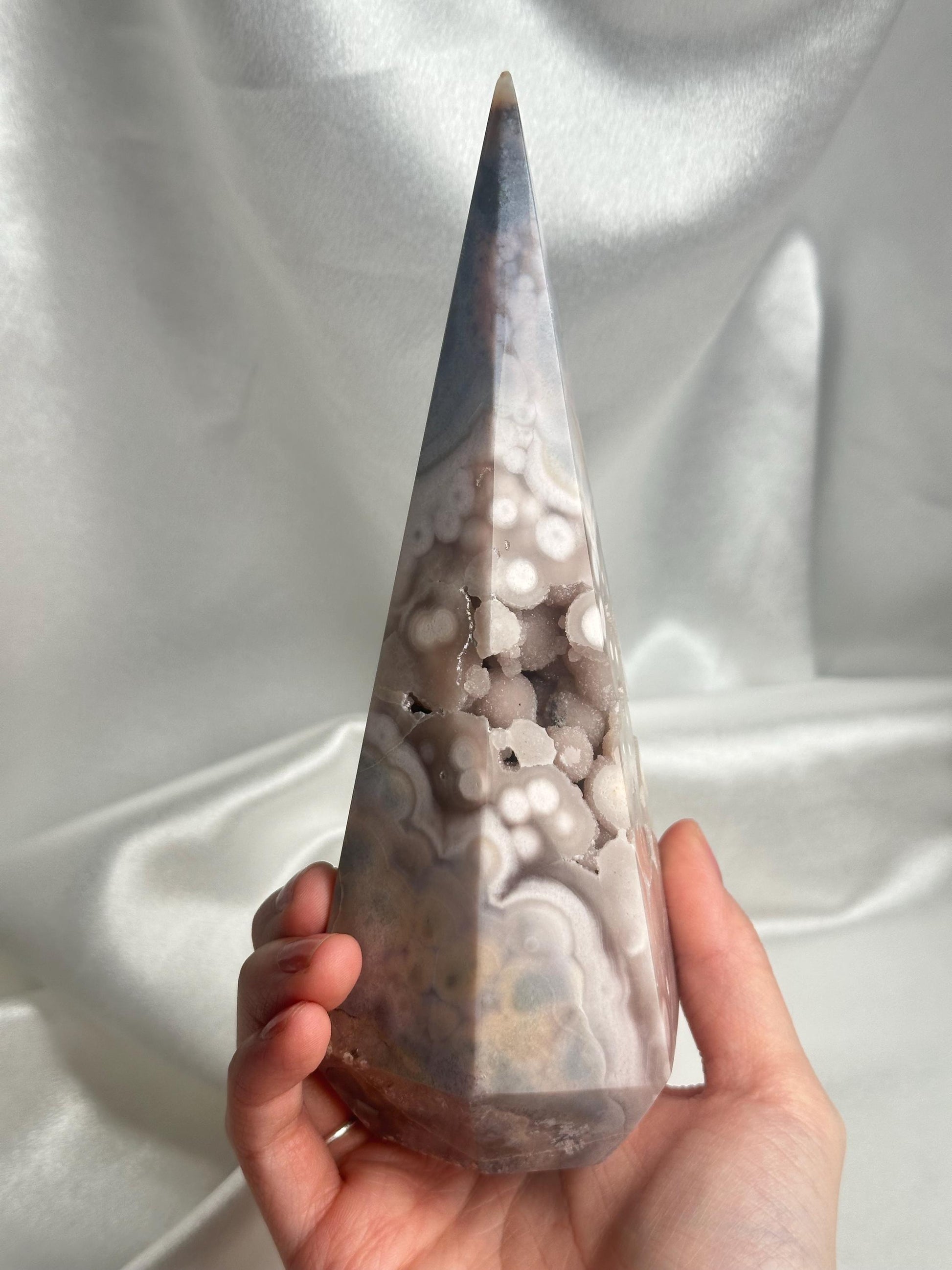 Pink Amethyst Botryoidal Druzy Tent Tower | Natural Sparkling Crystal Point | Unique Pink Quartz Decor Gift for Collectors