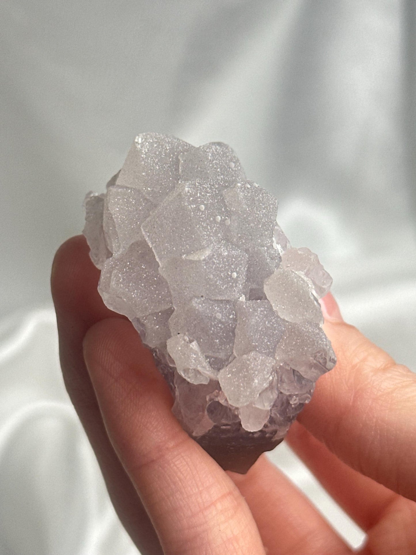 Amethyst with White Sugar Druzy | Natural Sparkling Quartz Crystal Specimen | Frosted Druzy Mineral Decor Gift for Collectors