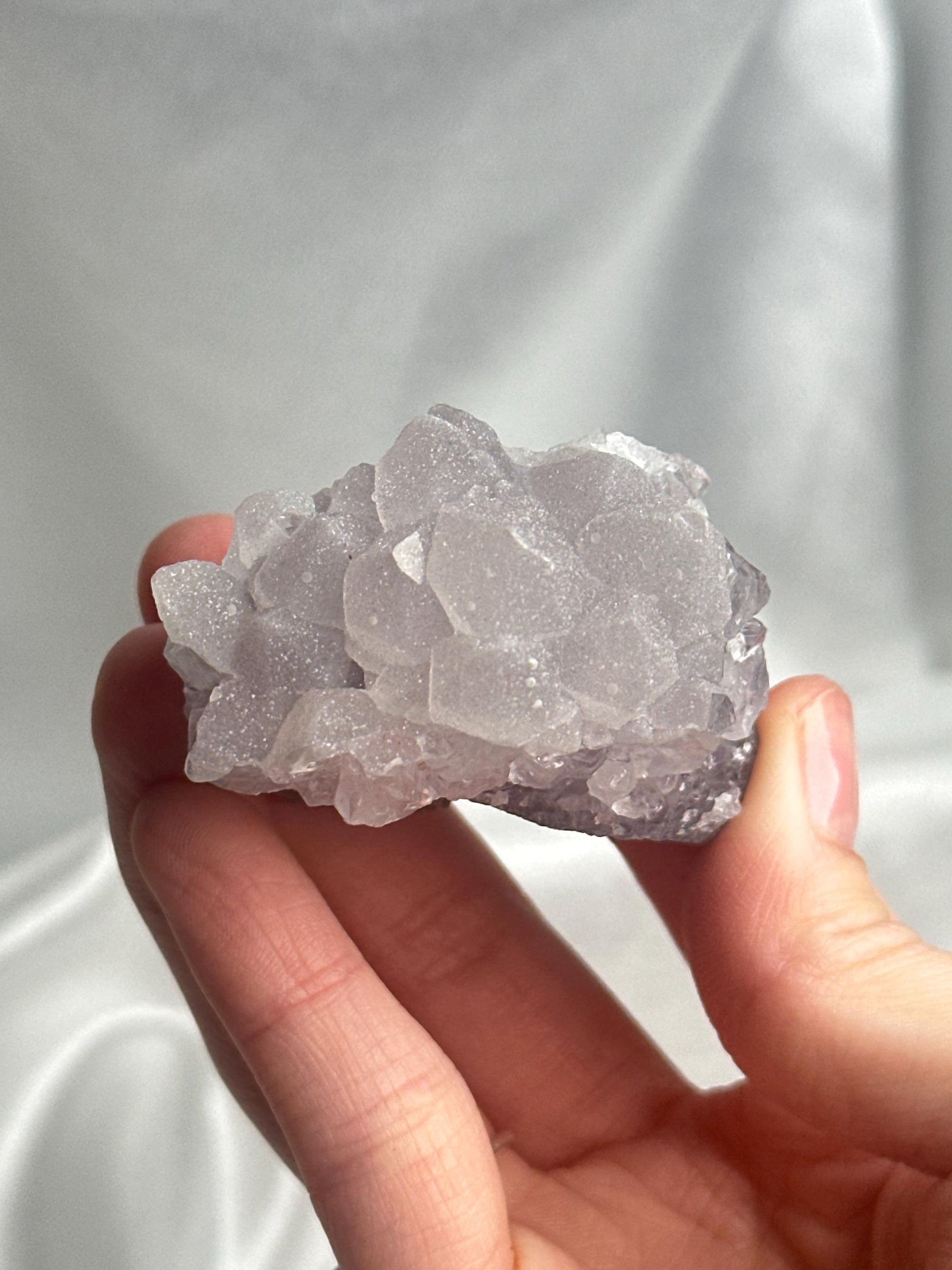 Amethyst with White Sugar Druzy | Natural Sparkling Quartz Crystal Specimen | Frosted Druzy Mineral Decor Gift for Collectors