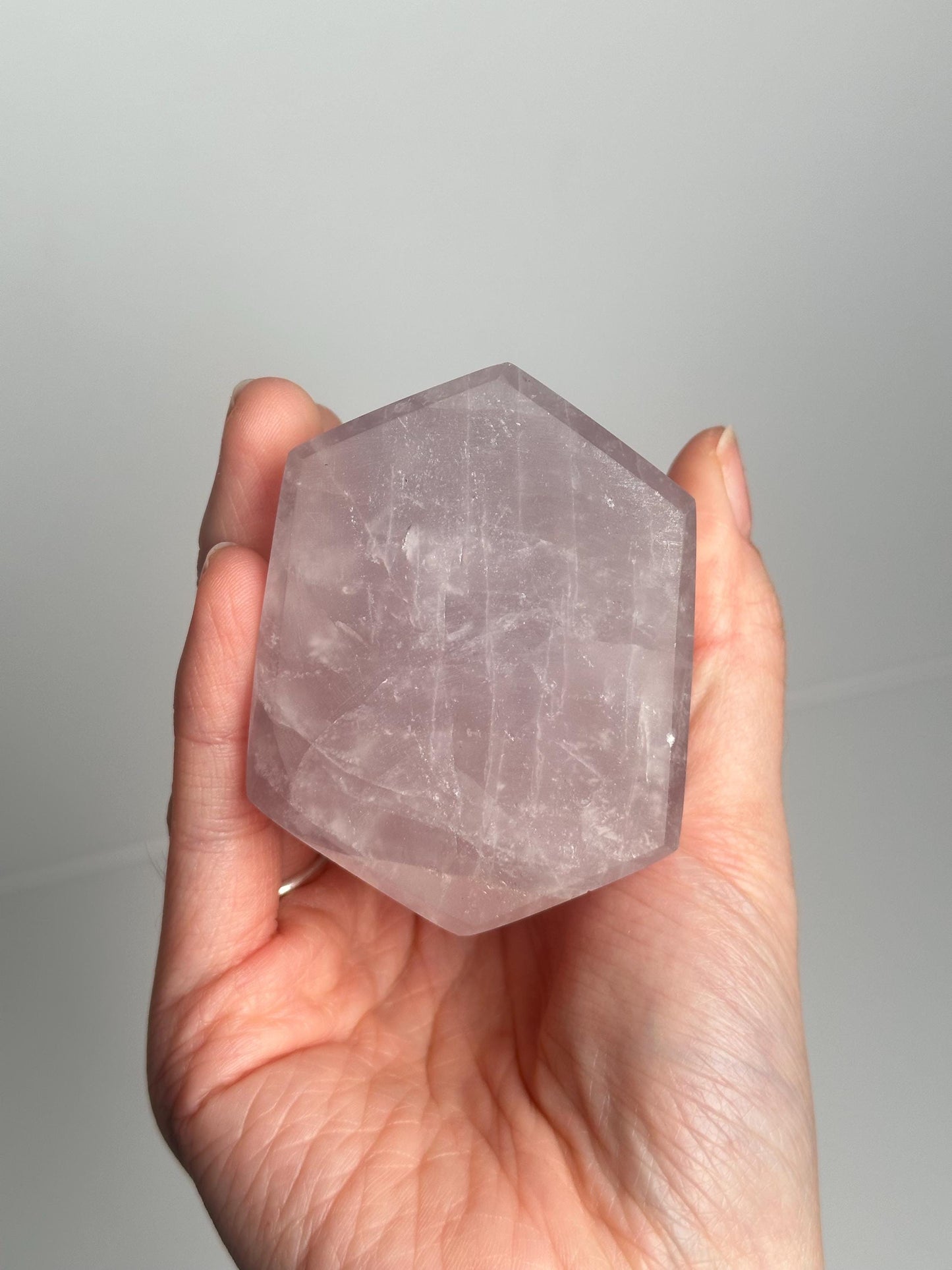 Mauve Rose Quartz Tower | Natural Pink Crystal Point | Polished Standing Rose Quartz for Decor, Energy Work & Crystal Collectors