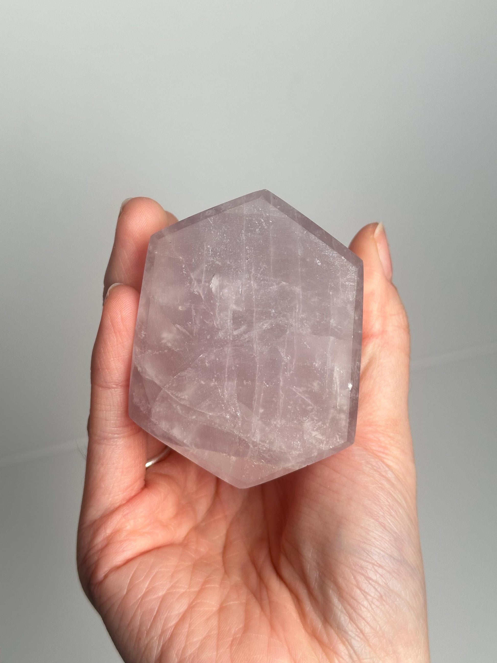 Mauve Rose Quartz Tower | Natural Pink Crystal Point | Polished Standing Rose Quartz for Decor, Energy Work & Crystal Collectors