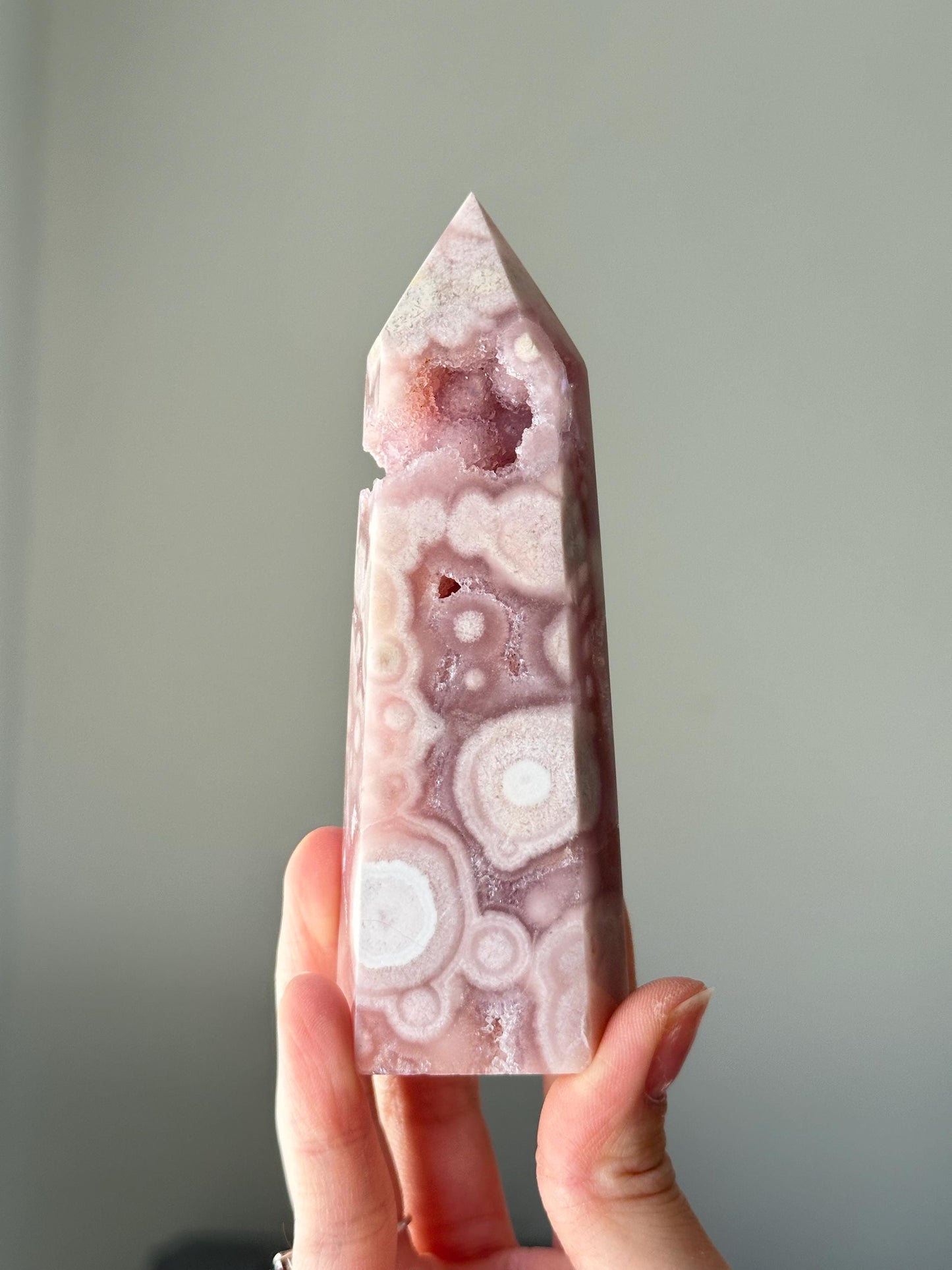 Pink Amethyst Tower | Polished Crystal Point for Love, Calm, and Heart Chakra Energy | Beautiful Display Stone or Gift