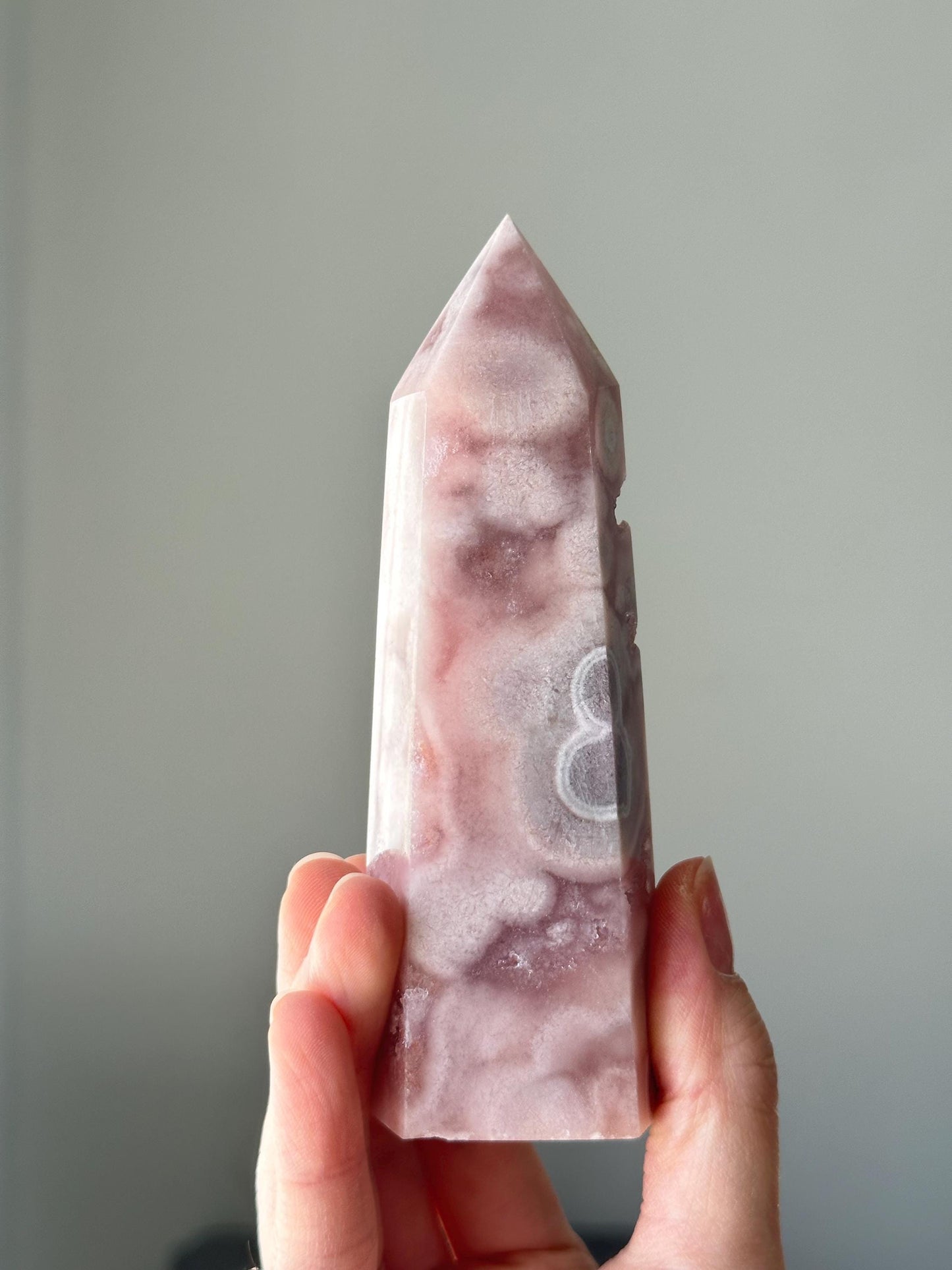 Pink Amethyst Tower | Polished Crystal Point for Love, Calm, and Heart Chakra Energy | Beautiful Display Stone or Gift