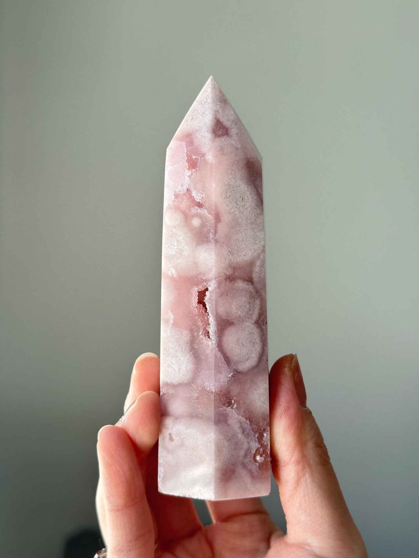 Pink Amethyst Tower | Polished Crystal Point for Love, Calm, and Heart Chakra Energy | Beautiful Display Stone or Gift