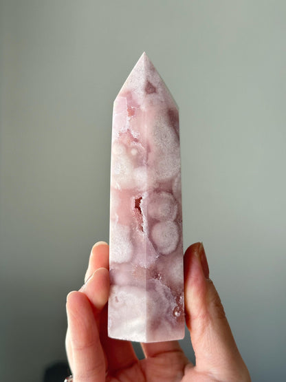 Pink Amethyst Tower | Polished Crystal Point for Love, Calm, and Heart Chakra Energy | Beautiful Display Stone or Gift