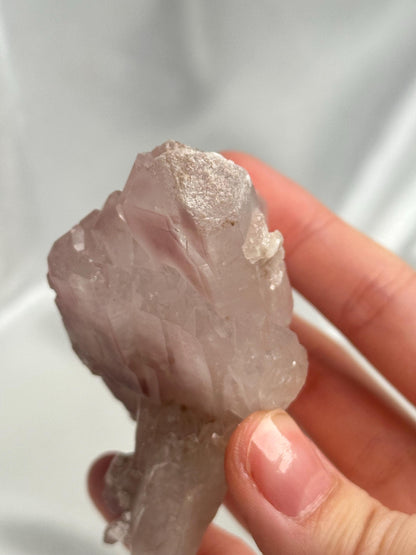 Pink Lithium Quartz Cluster from Brazil | Old Stock Self-Healed Quartz Point | Natural Pink Crystal Specimen for Collectors & Decor
