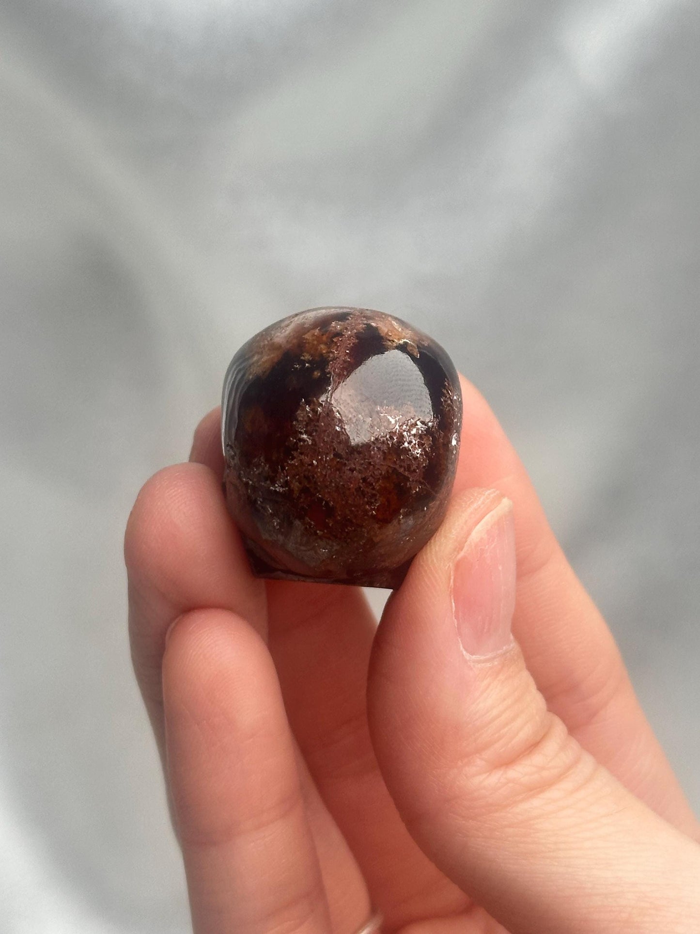 Master Carved Hessonite Garnet Skull by Leandro De Souza | Natural Orange Garnet Crystal Carving | Collector Mineral Art Piece