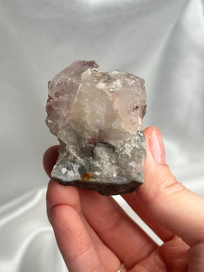 Amethyst with Red Druzy & Calcite | Natural Purple Quartz Crystal Specimen | Sparkling Mineral Decor Gift for Collectors and Display