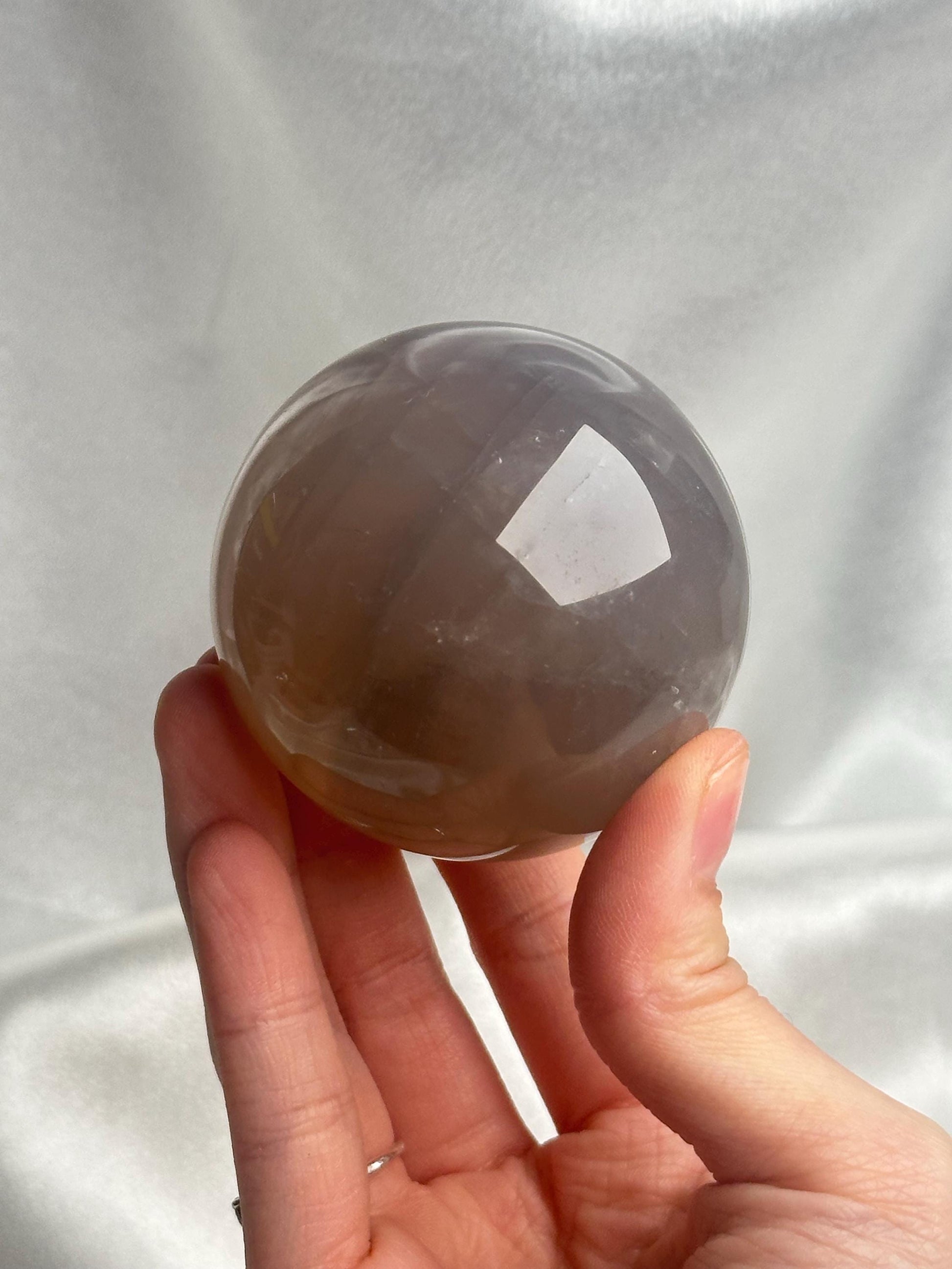 Blue Rose Quartz Sphere | Natural Quartz Crystal Orb | Smooth Stone Ball Mineral Specimen | Collector Display Decorative Accent
