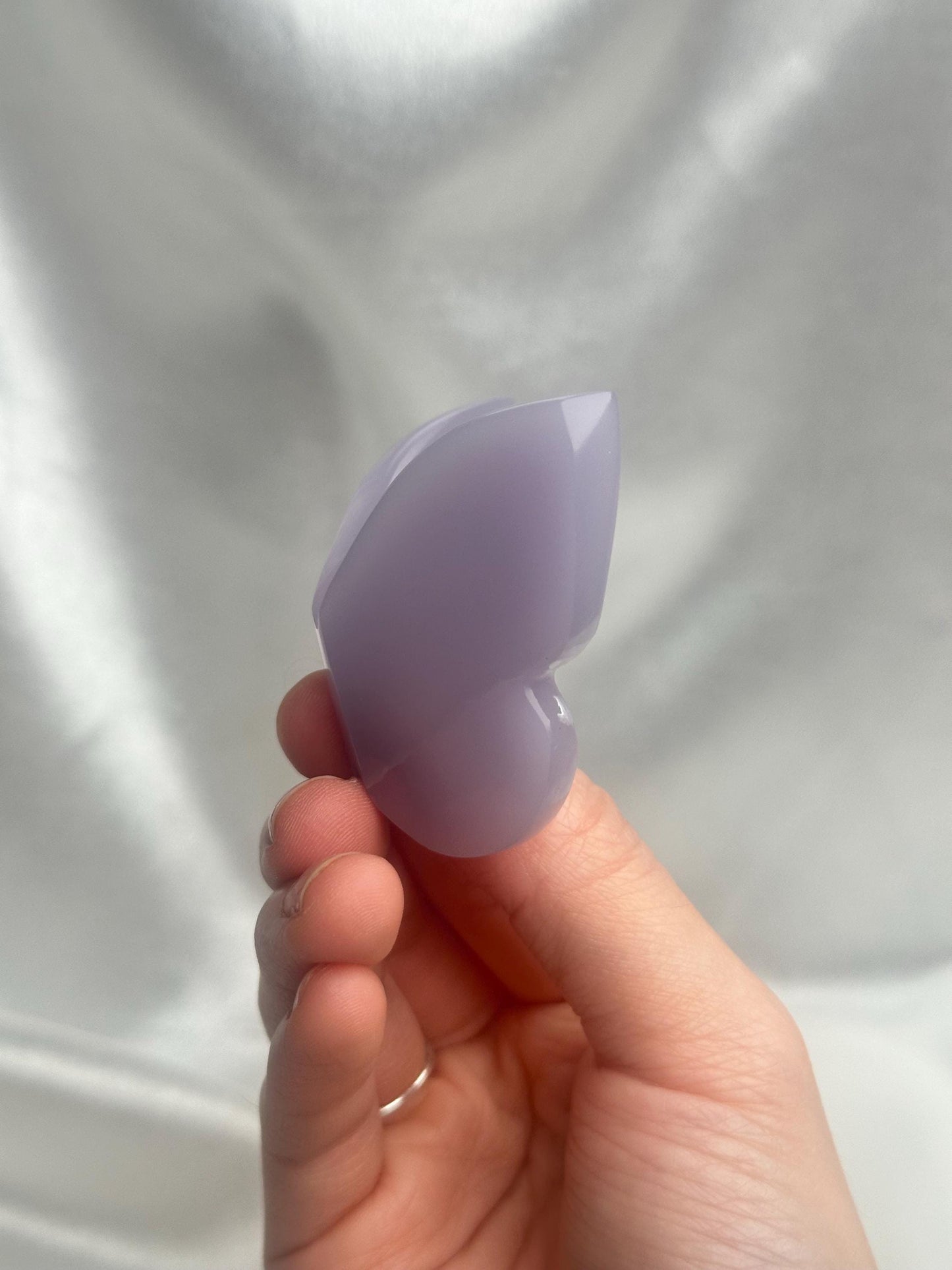 Yttrium Fluorite Butterfly Carving | Polished Purple Fluorite Crystal Sculpture | Collector Mineral Decor Gift & Display Piece
