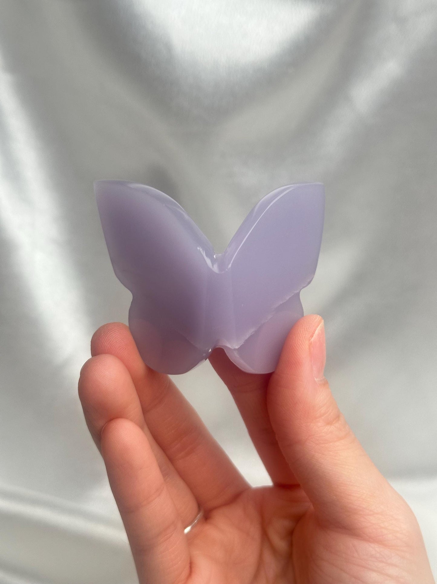 Yttrium Fluorite Butterfly Carving | Polished Purple Fluorite Crystal Sculpture | Collector Mineral Decor Gift & Display Piece