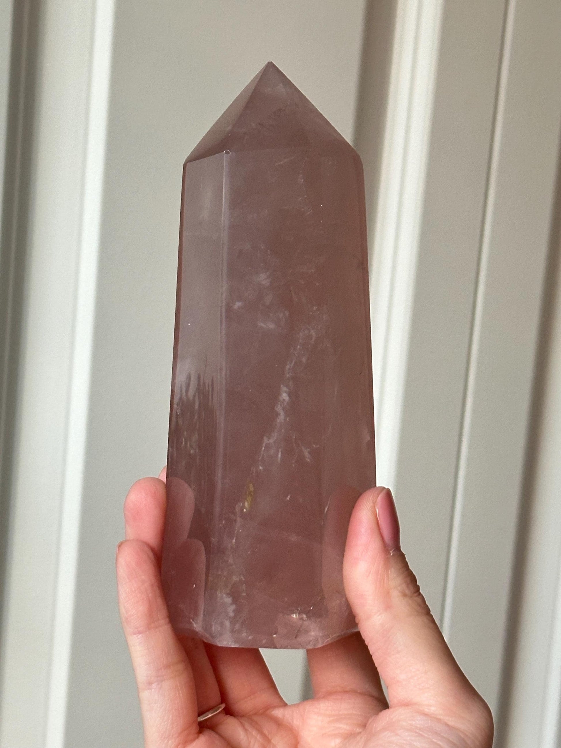 Rose Quartz Towers | Brazil | Natural Pink Crystal Point | Raw Standing Rose Quartz for Decor, Energy Work & Crystal Collectors