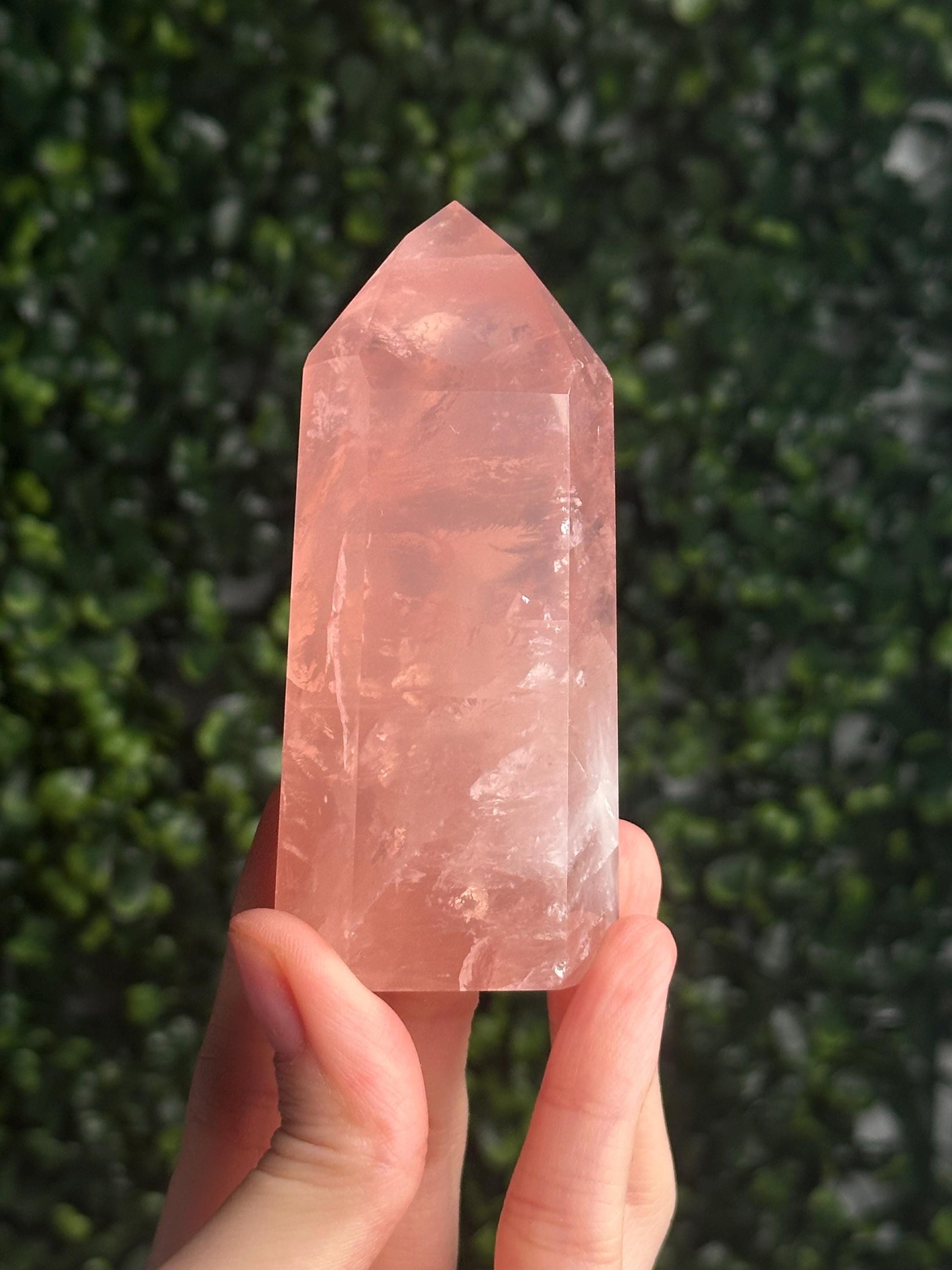 HQ Gemmy Rose Quartz Tower from Brazil | Natural High Clarity Pink Quartz Crystal Point | Collector Specimen, Home Decor & Gift