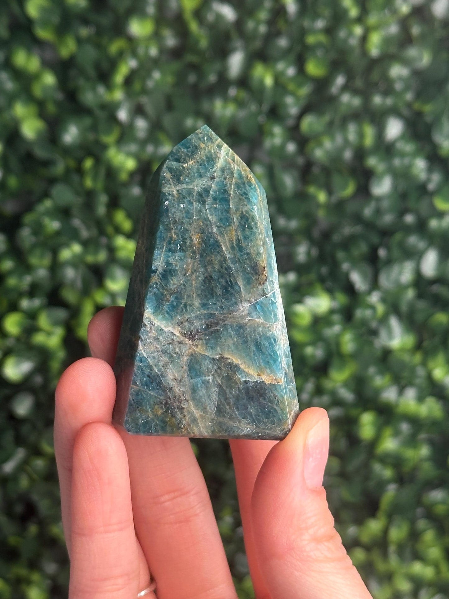 Orange Calcite Blue Apatite Tower from Brazil - YOU PICK! | Natural Colorful Crystal Point | Bright Mineral Decor, Collector Specimen & Gift