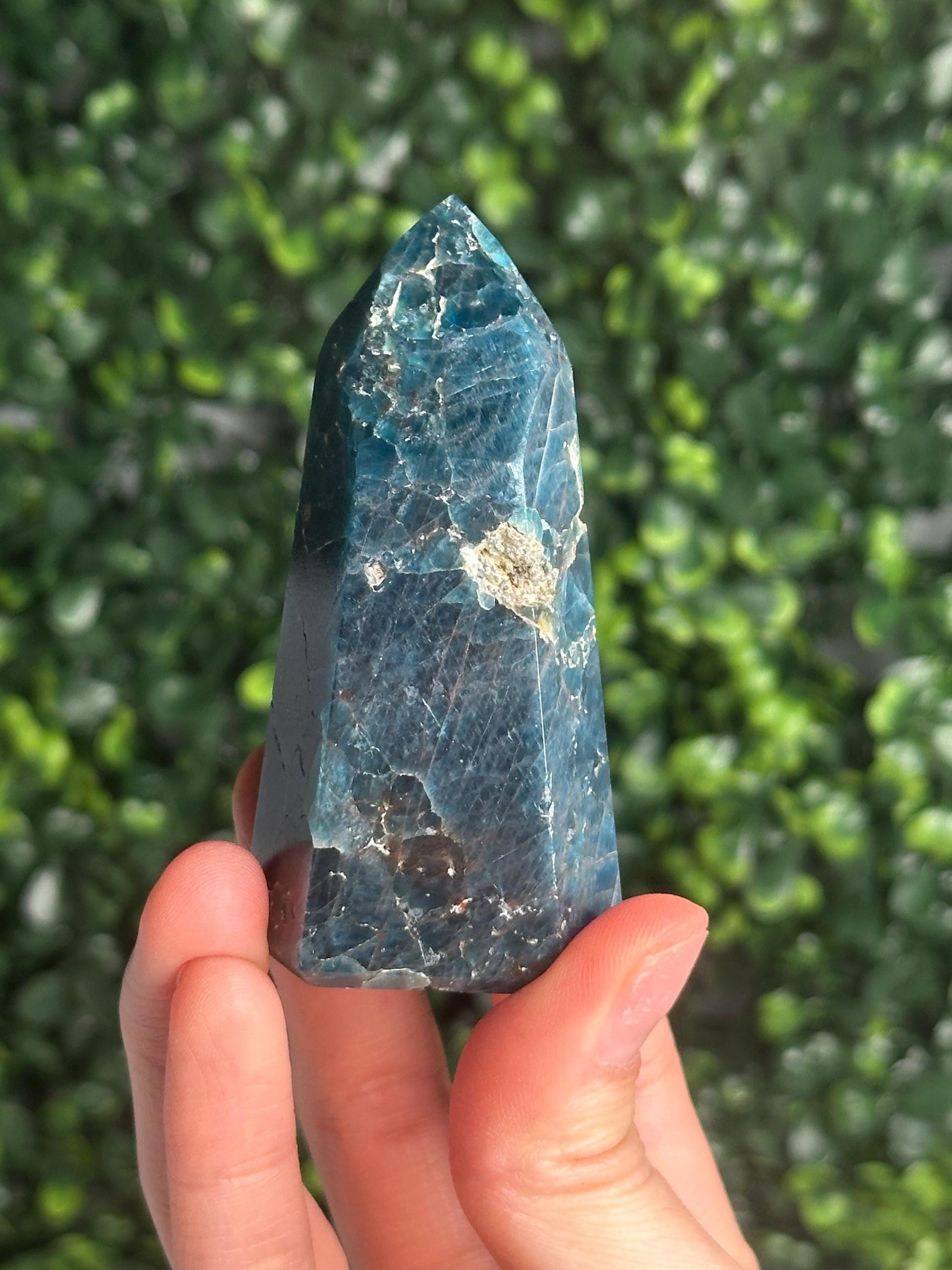Orange Calcite Blue Apatite Tower from Brazil - YOU PICK! | Natural Colorful Crystal Point | Bright Mineral Decor, Collector Specimen & Gift