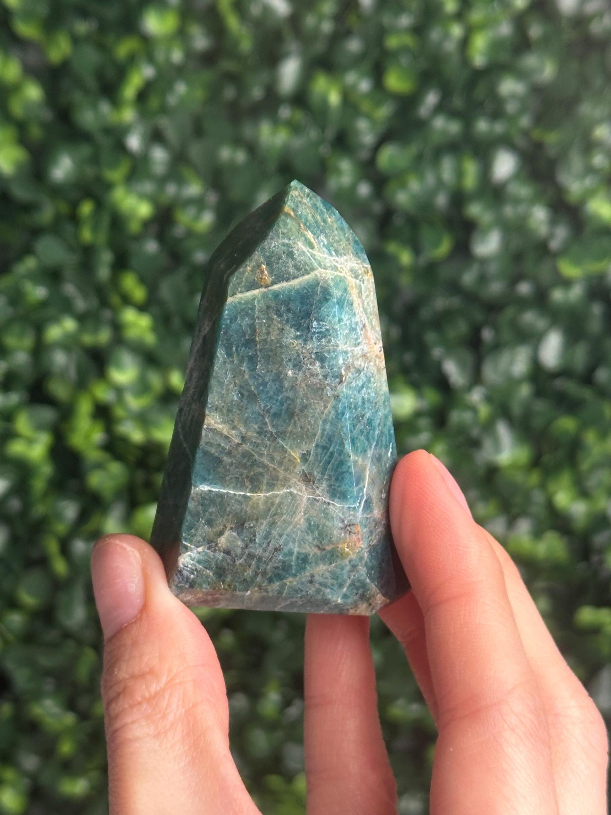Orange Calcite Blue Apatite Tower from Brazil - YOU PICK! | Natural Colorful Crystal Point | Bright Mineral Decor, Collector Specimen & Gift