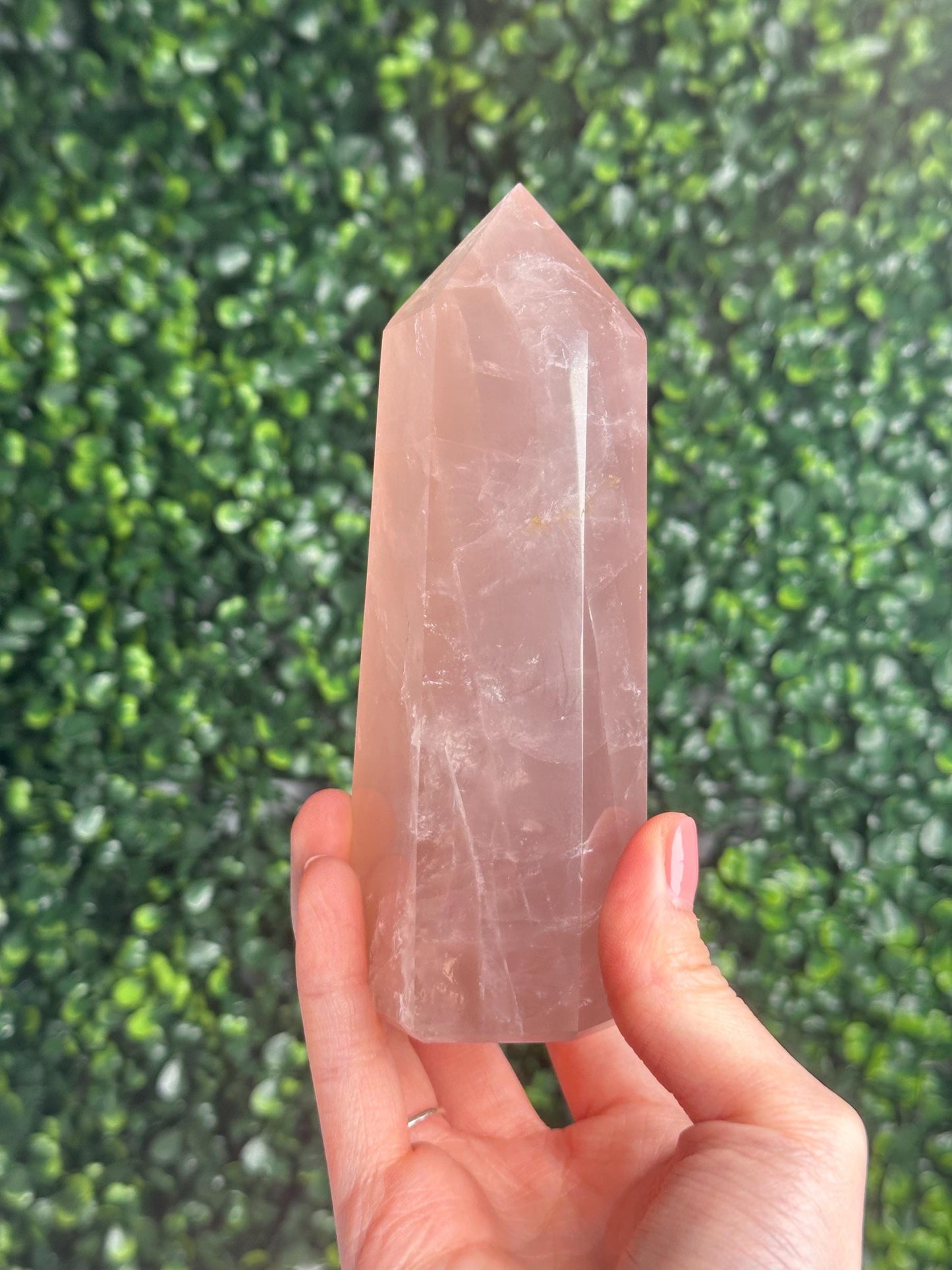 Rose Quartz Towers | Brazil | Natural Pink Crystal Point | Raw Standing Rose Quartz for Decor, Energy Work & Crystal Collectors