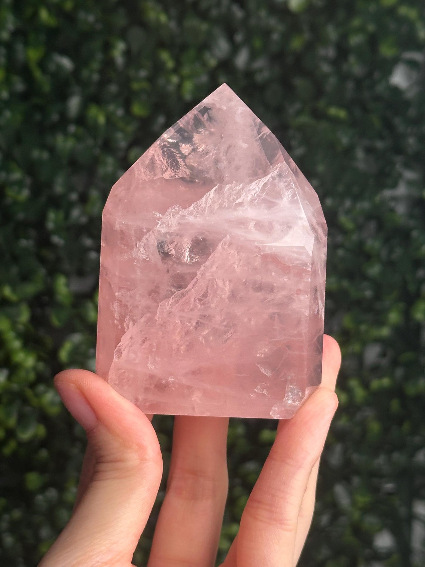 HQ Gemmy Rose Quartz Tower from Brazil | Natural High Clarity Pink Quartz Crystal Point | Collector Specimen, Home Decor & Gift