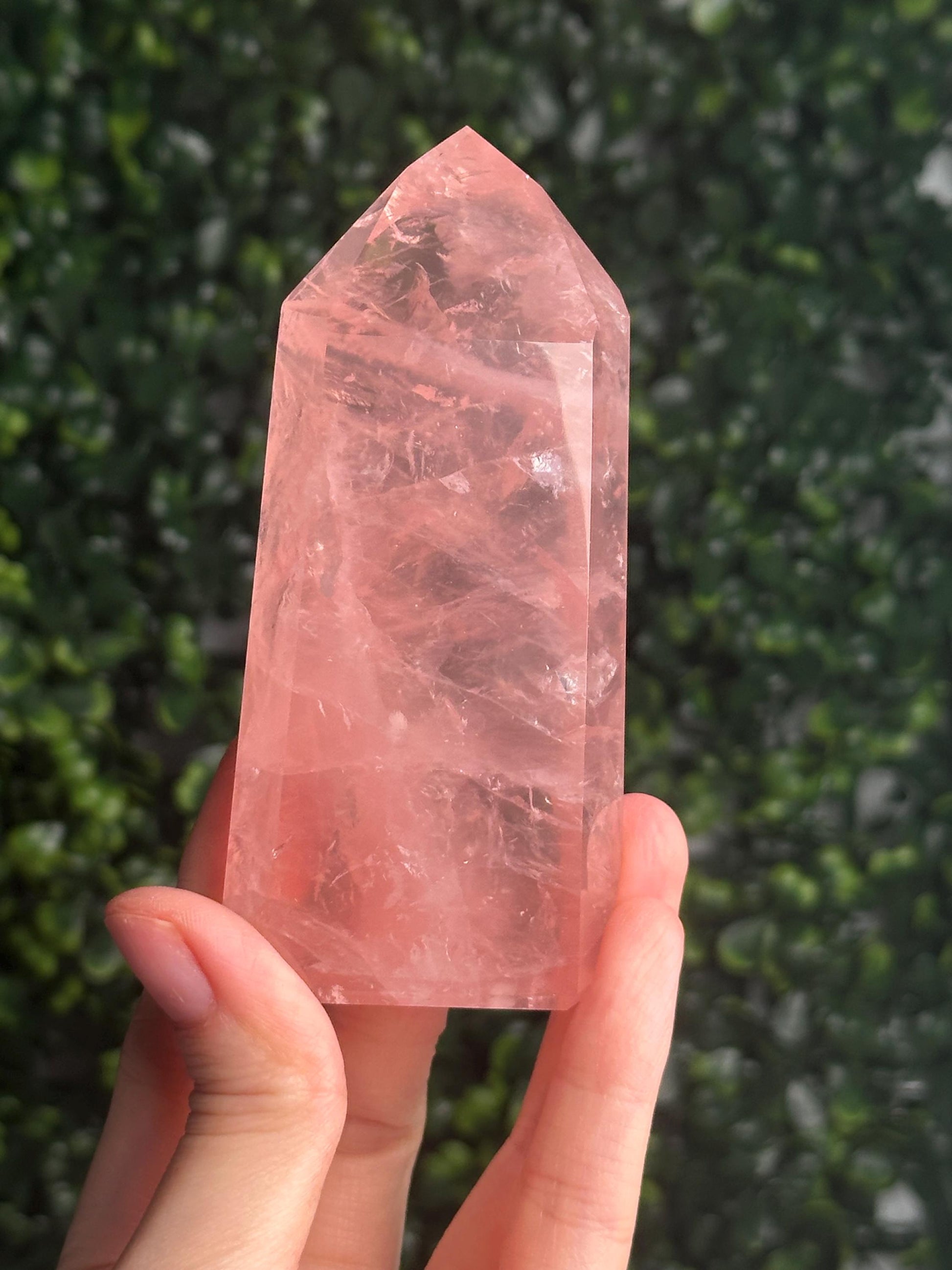 HQ Gemmy Rose Quartz Tower from Brazil | Natural High Clarity Pink Quartz Crystal Point | Collector Specimen, Home Decor & Gift