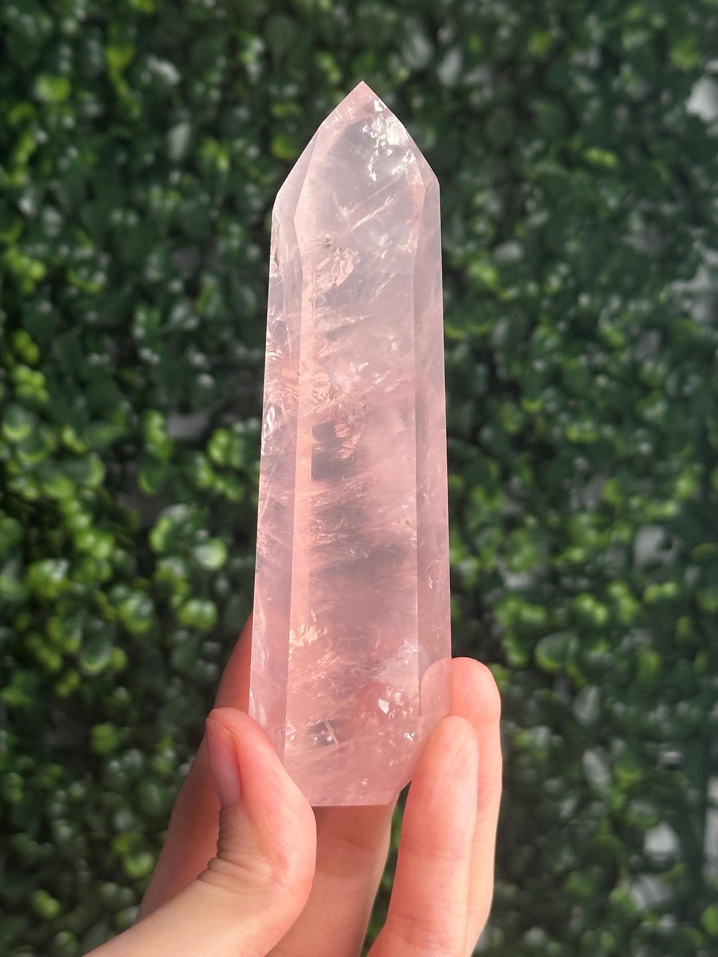 HQ Gemmy Rose Quartz Tower from Brazil | Natural High Clarity Pink Quartz Crystal Point | Collector Specimen, Home Decor & Gift