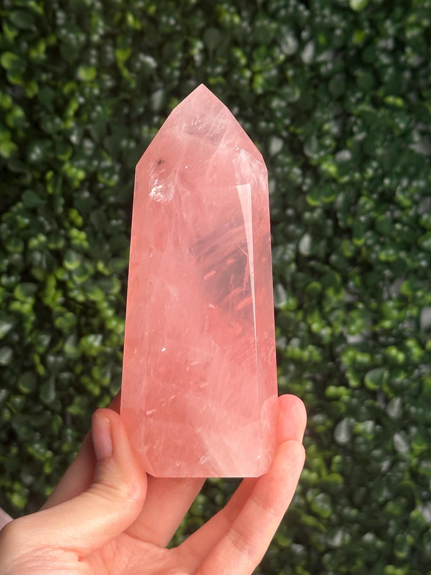 HQ Gemmy Rose Quartz Tower from Brazil | Natural High Clarity Pink Quartz Crystal Point | Collector Specimen, Home Decor & Gift