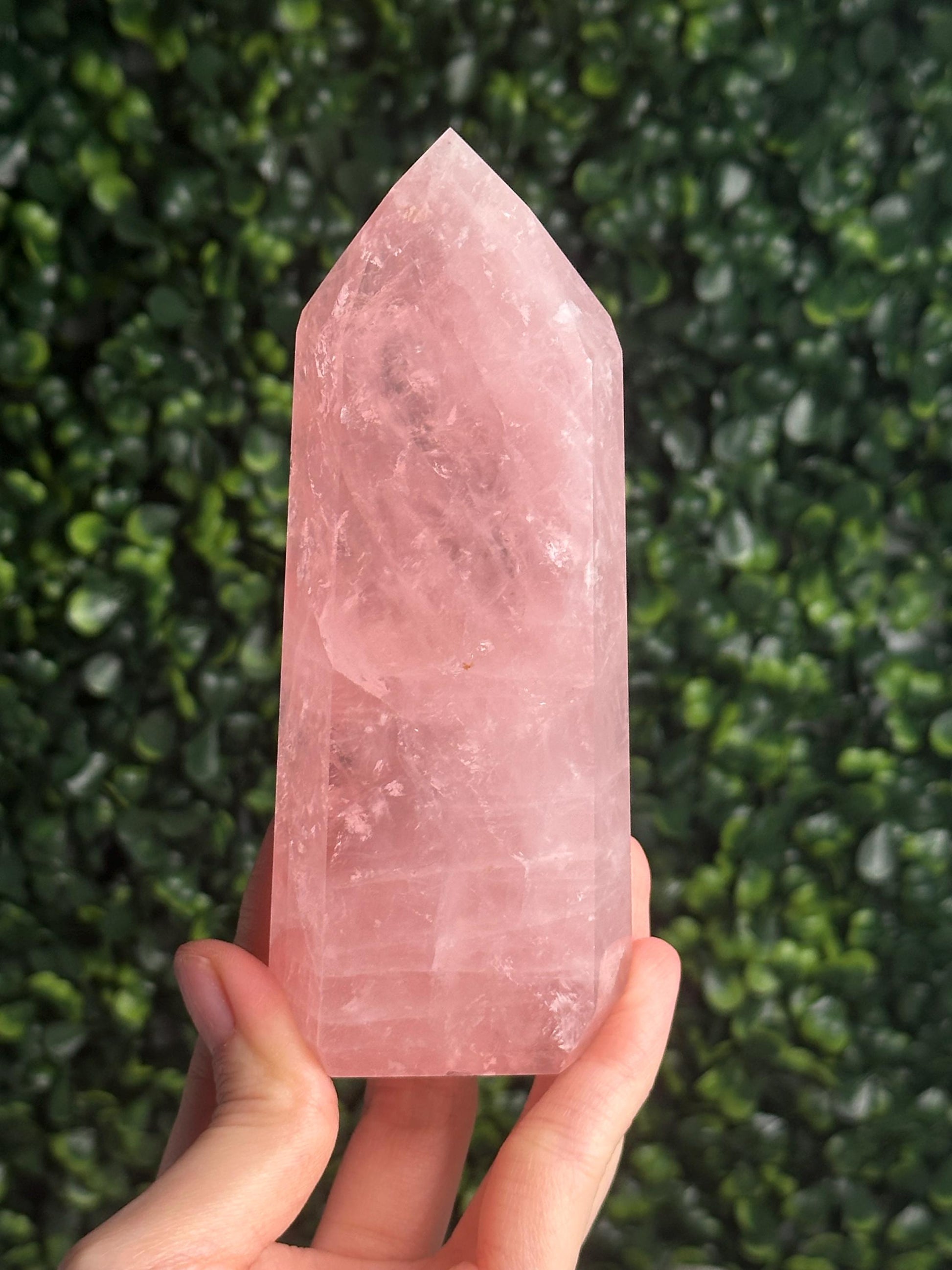 HQ Gemmy Rose Quartz Tower from Brazil | Natural High Clarity Pink Quartz Crystal Point | Collector Specimen, Home Decor & Gift