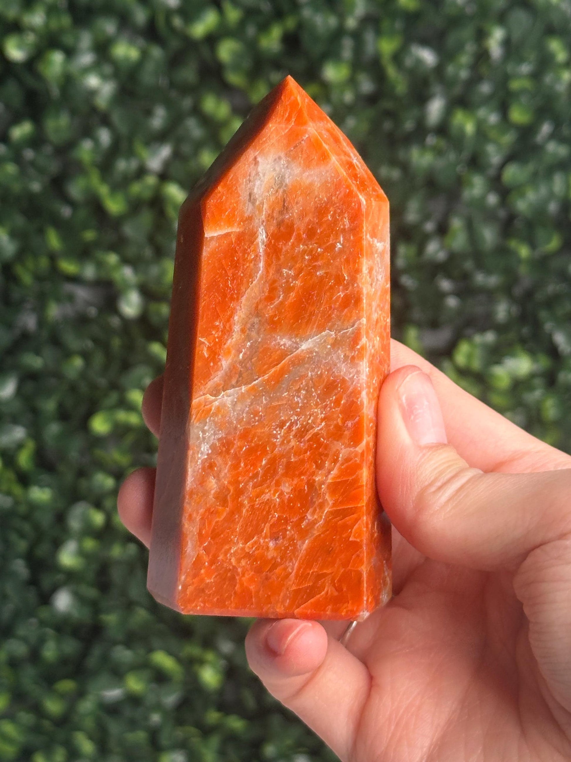 Orange Calcite Blue Apatite Tower from Brazil - YOU PICK! | Natural Colorful Crystal Point | Bright Mineral Decor, Collector Specimen & Gift