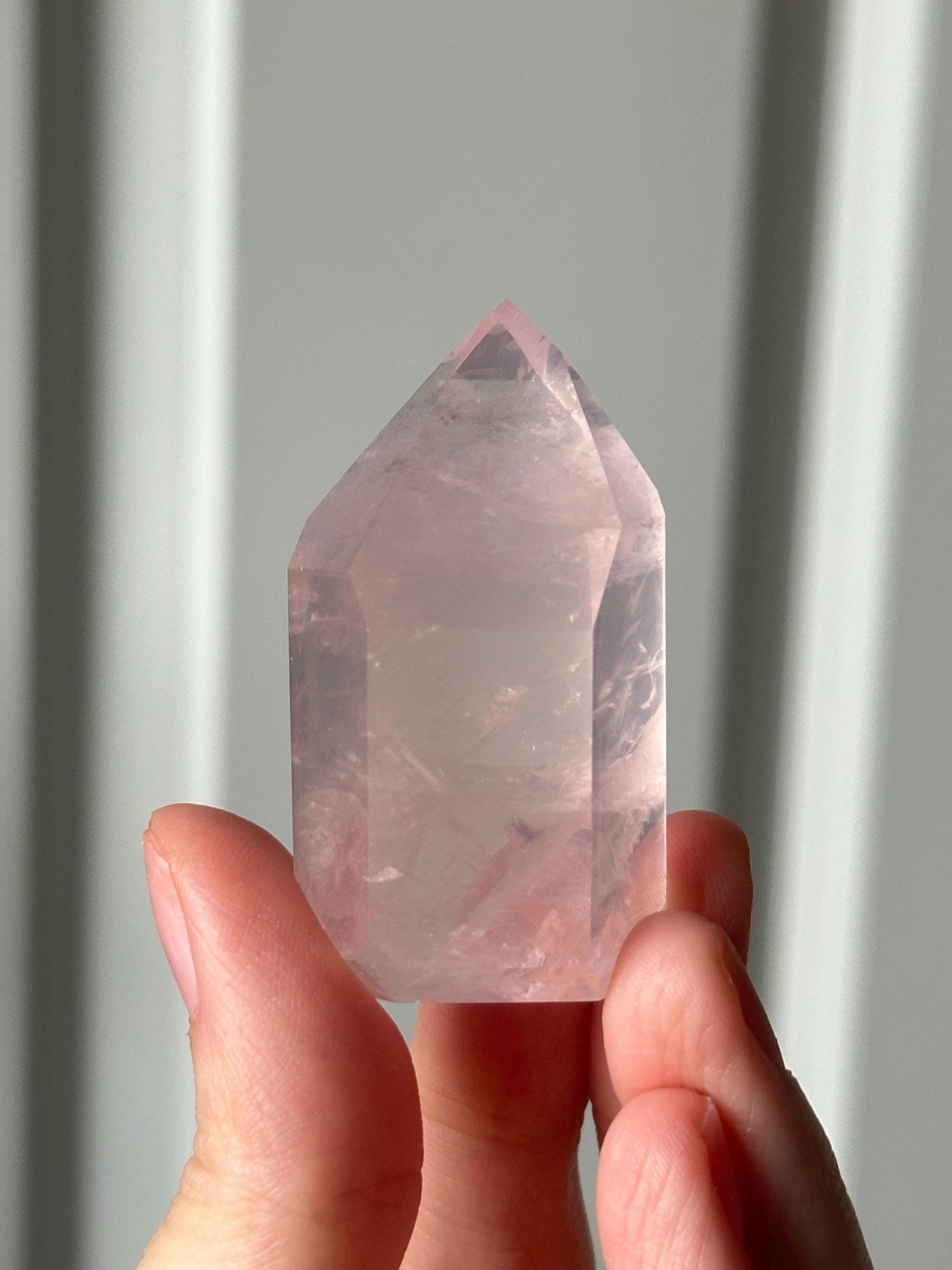 HQ Gemmy Rose Quartz Tower from Brazil | Natural High Clarity Pink Quartz Crystal Point | Collector Specimen, Home Decor & Gift
