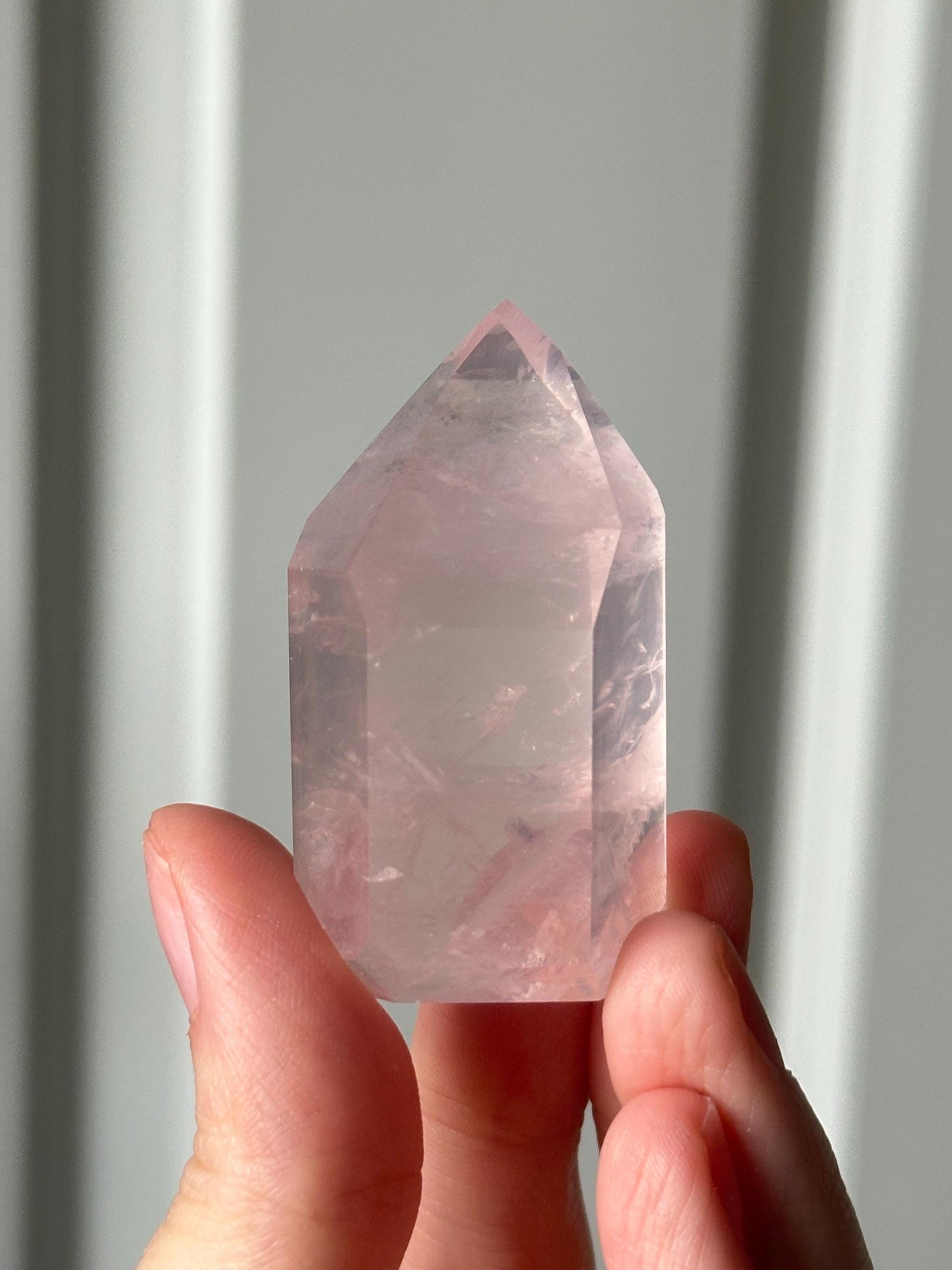 HQ Gemmy Rose Quartz Tower from Brazil | Natural High Clarity Pink Quartz Crystal Point | Collector Specimen, Home Decor & Gift