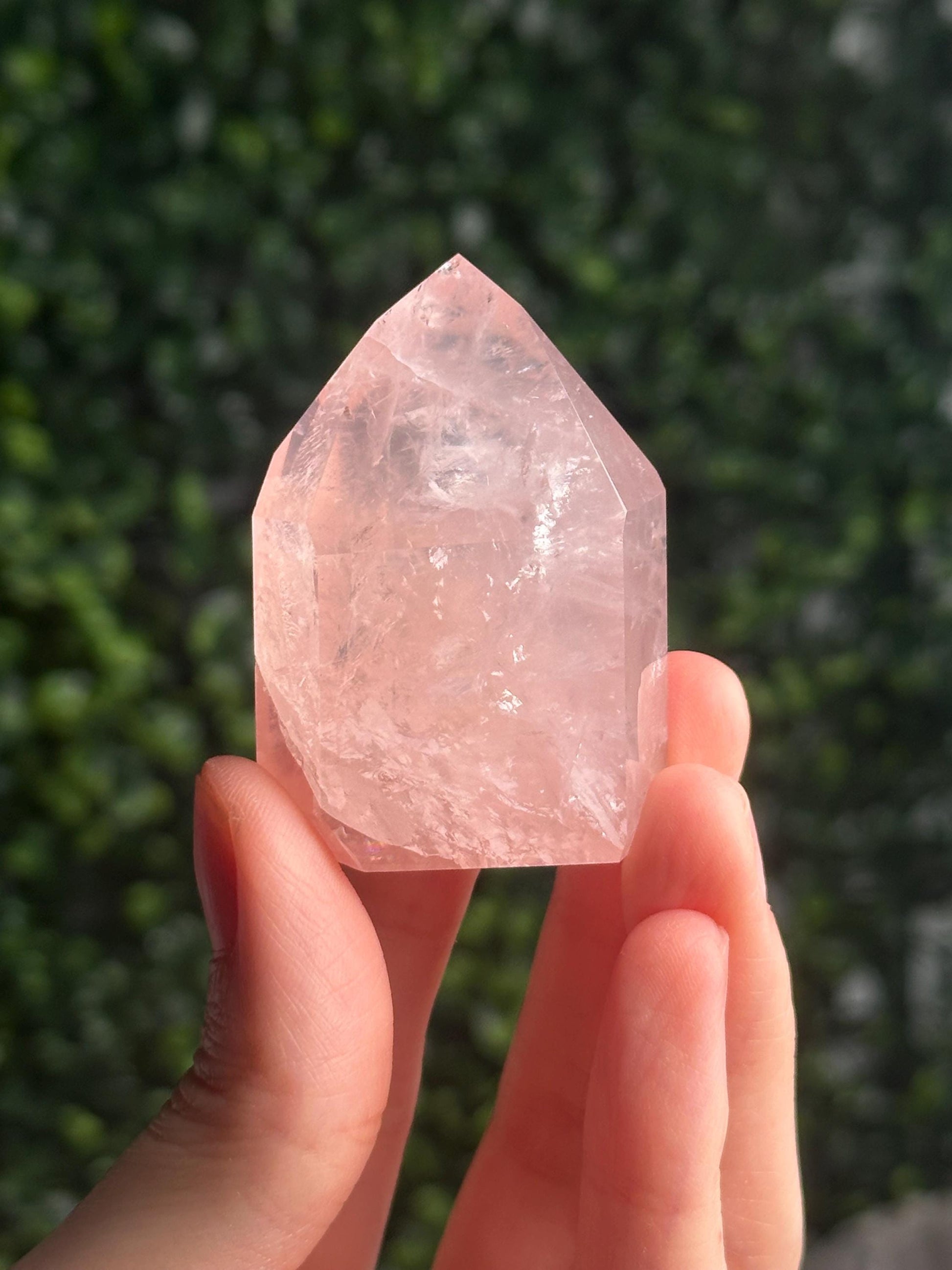 HQ Gemmy Rose Quartz Tower from Brazil | Natural High Clarity Pink Quartz Crystal Point | Collector Specimen, Home Decor & Gift