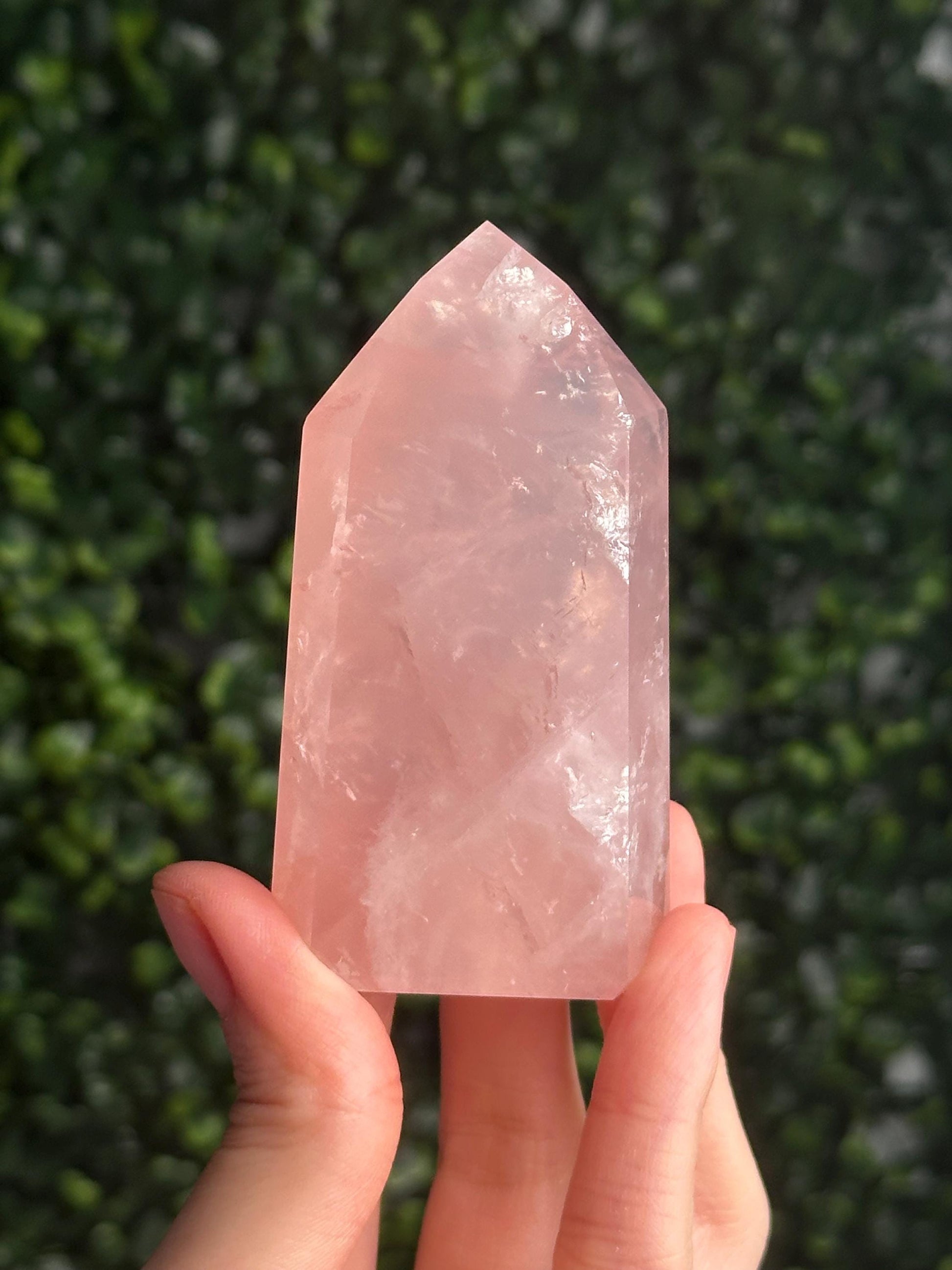 HQ Gemmy Rose Quartz Tower from Brazil | Natural High Clarity Pink Quartz Crystal Point | Collector Specimen, Home Decor & Gift